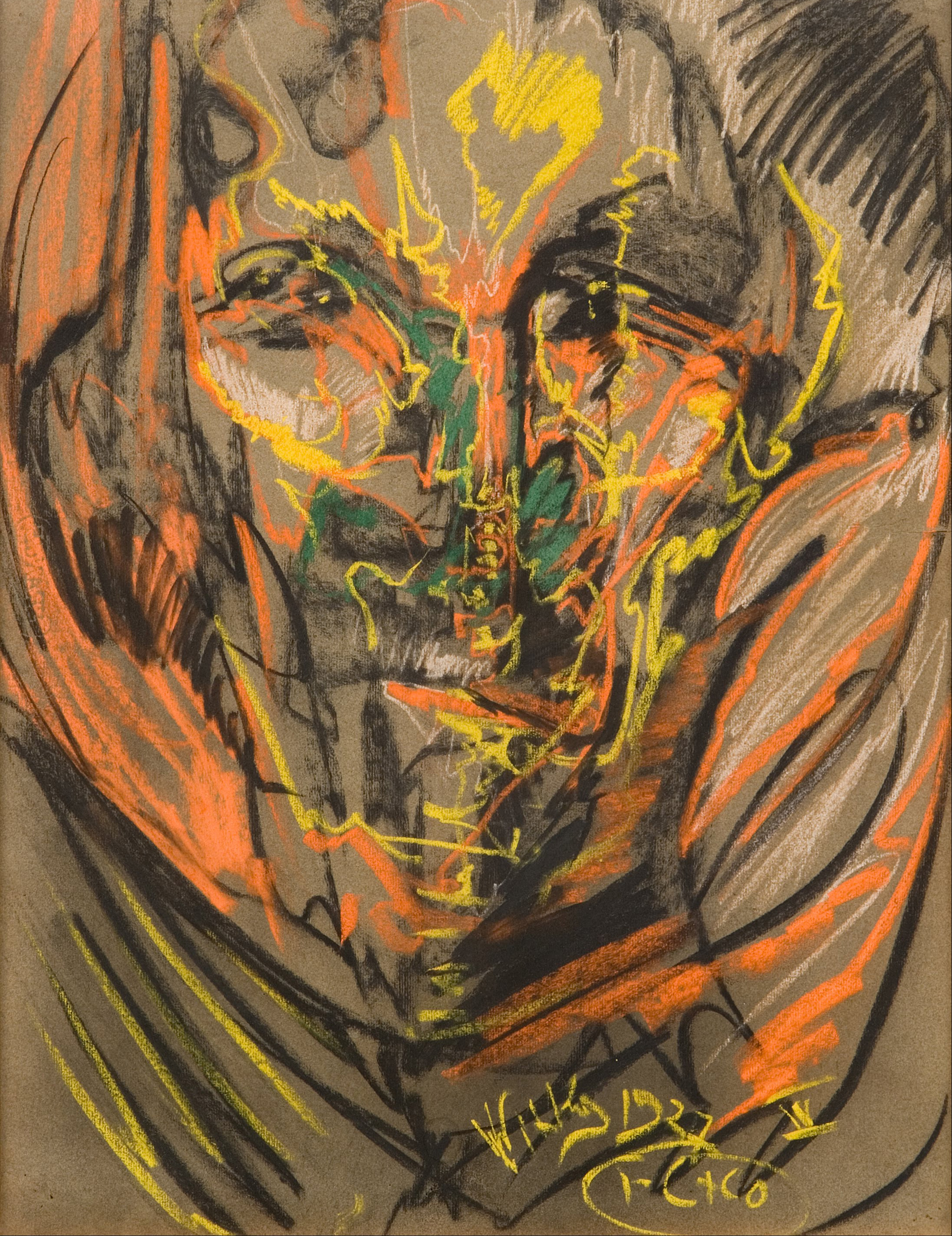 Portrait of Helena Białynicka-Birula, zoomed in