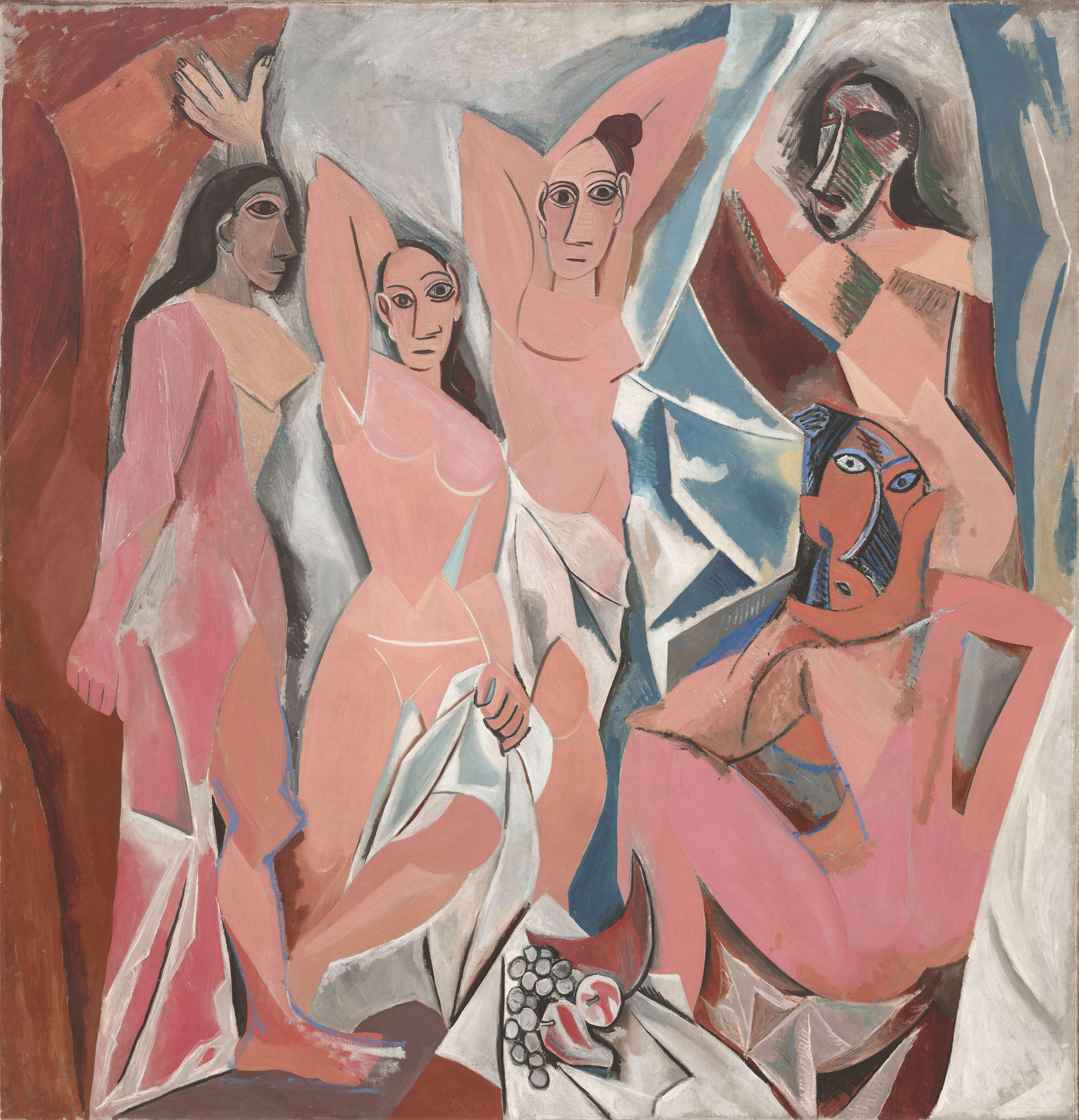 Les Demoiselles d'Avignon, zoomed in