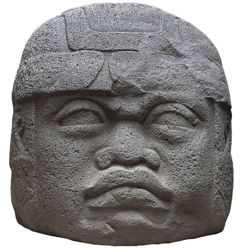Olmec Head, La Venta Monument 1 scale comparison