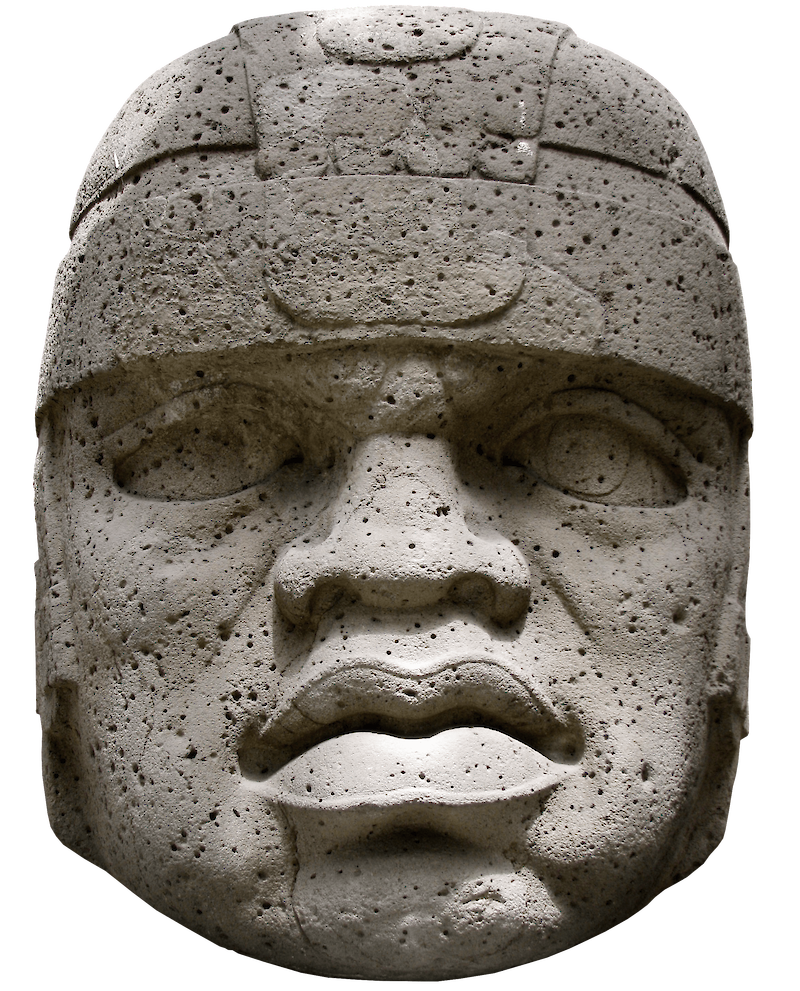 Olmec Head, San Lorenzo Monument 1 scale comparison