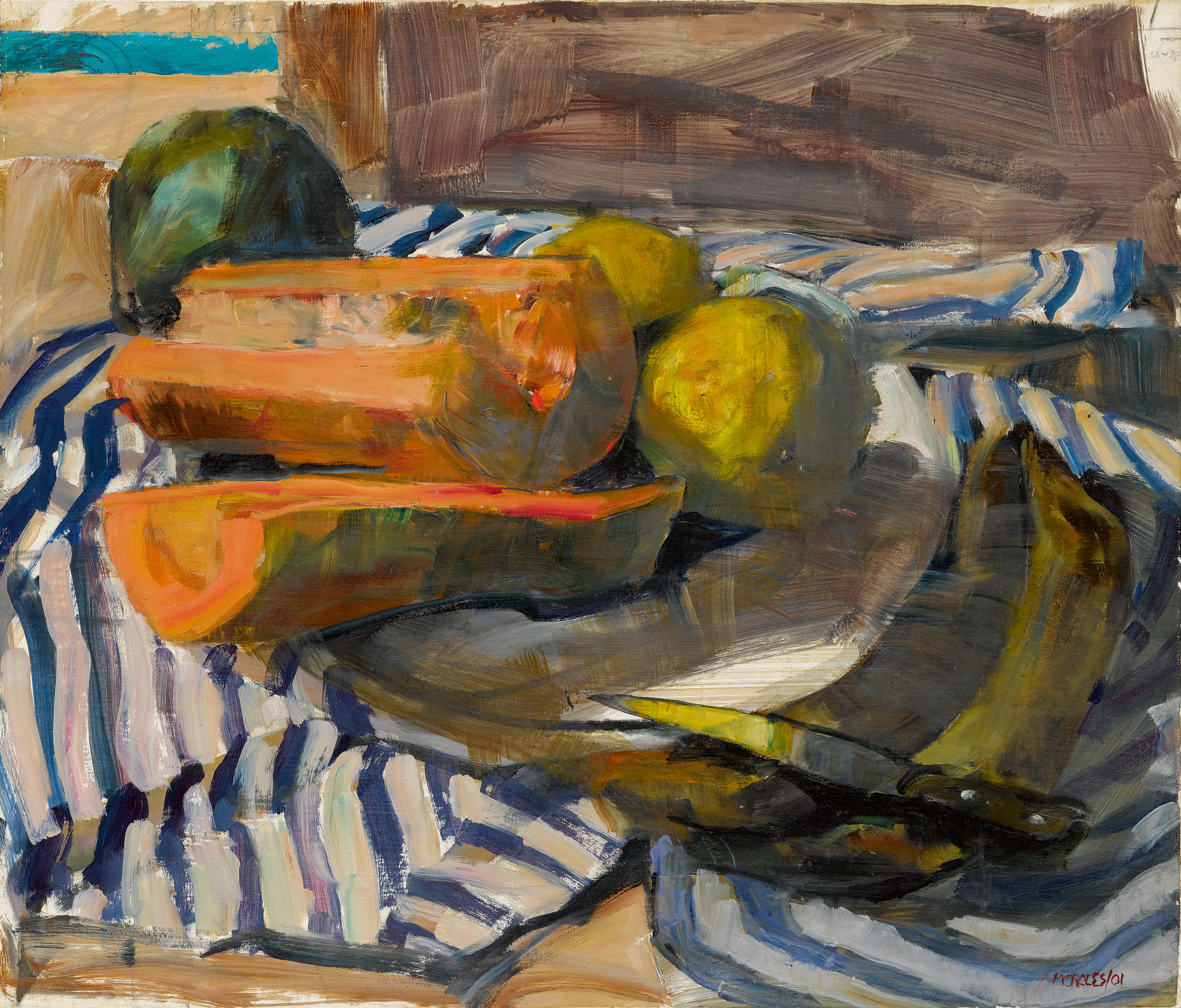 Still Life with Papaya, zoomed in