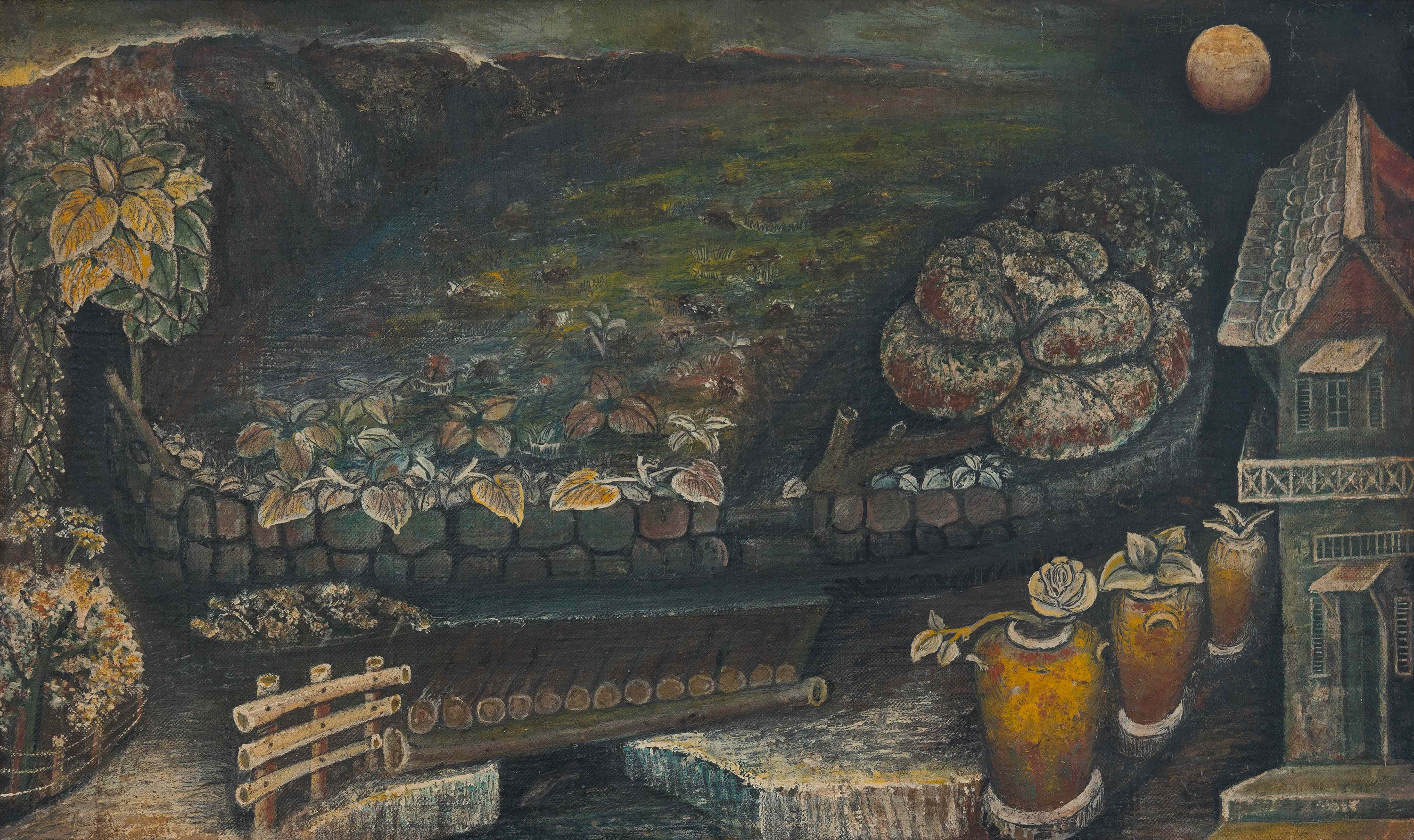 Three Spanish Jars, zoomed in