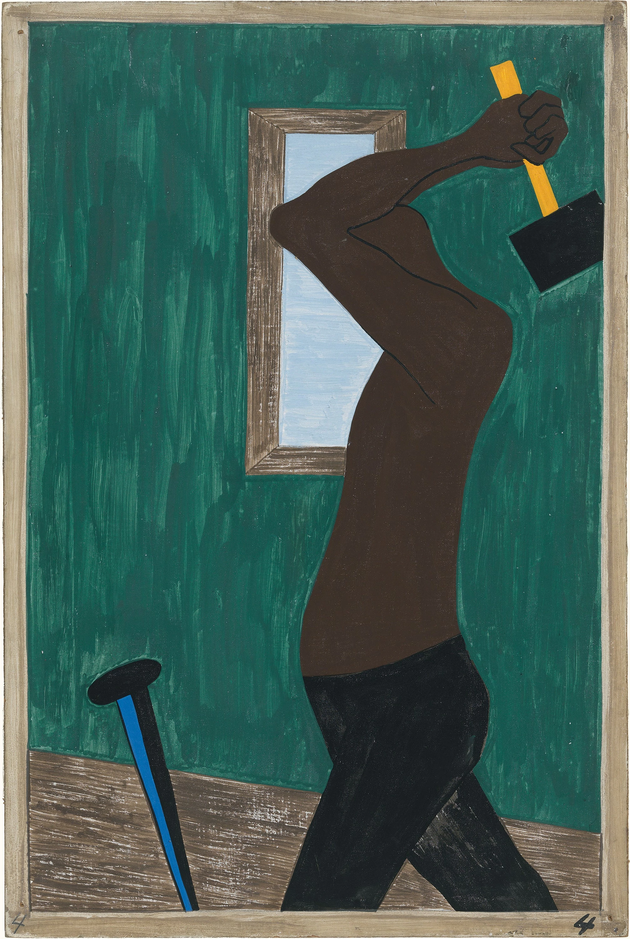 Migration Series No.4:  All other sources of labor having been exhausted, the migrants were the last resource, Jacob Lawrence