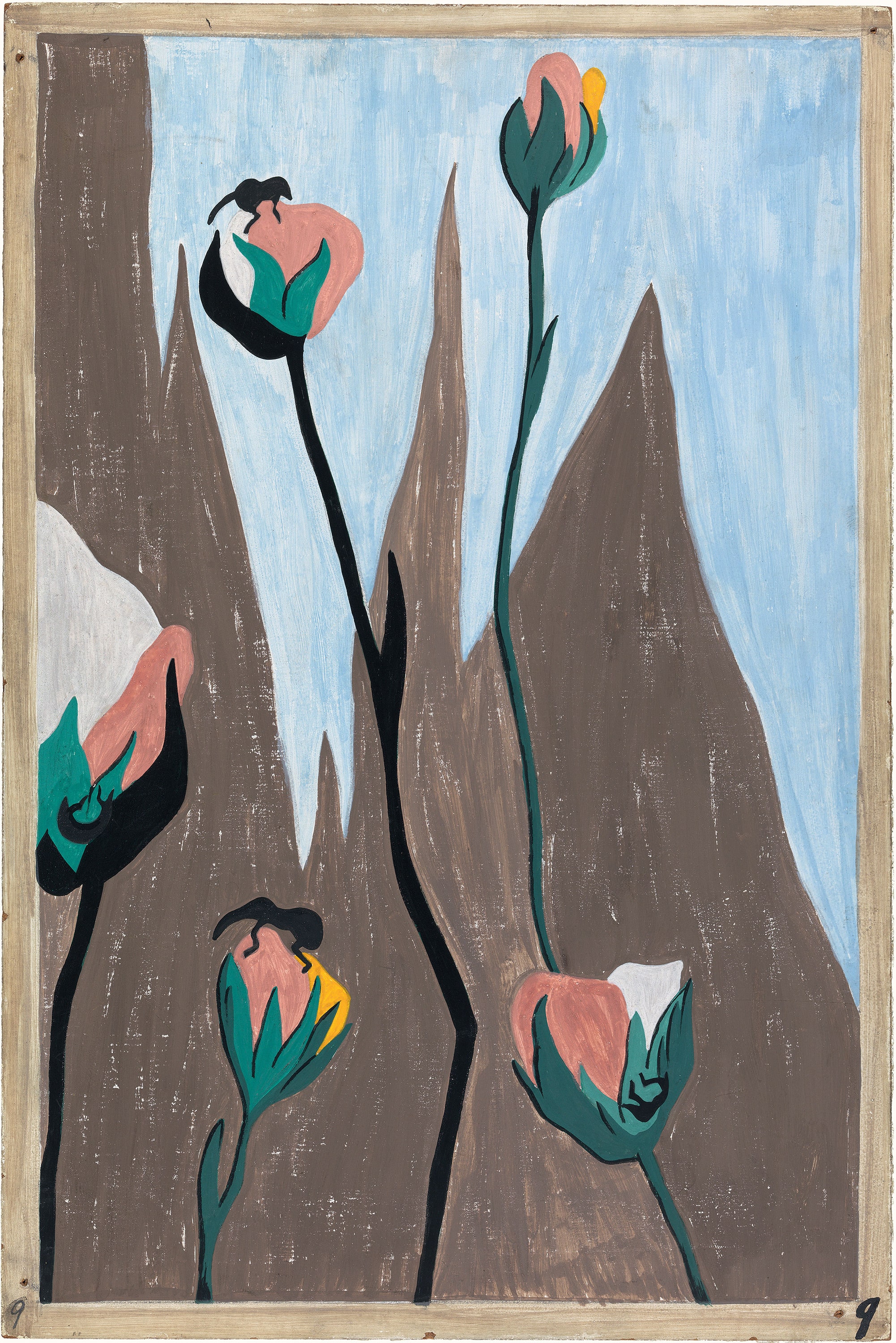 Migration Series No.9:  They left because the boll weevil had ravaged the cotton crop, zoomed in