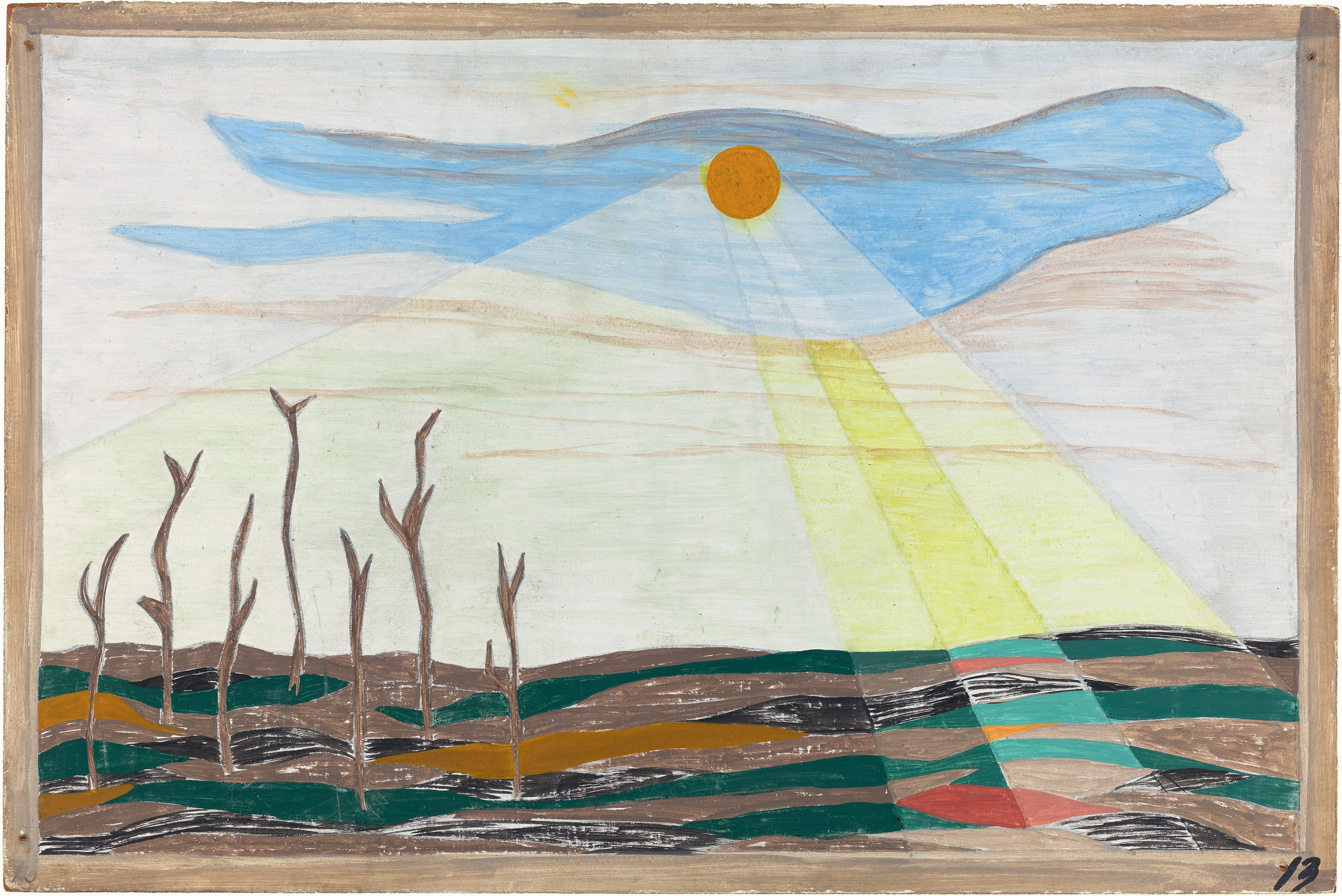 Migration Series No.13: The crops were left to dry and rot. There was no one to tend them, zoomed in