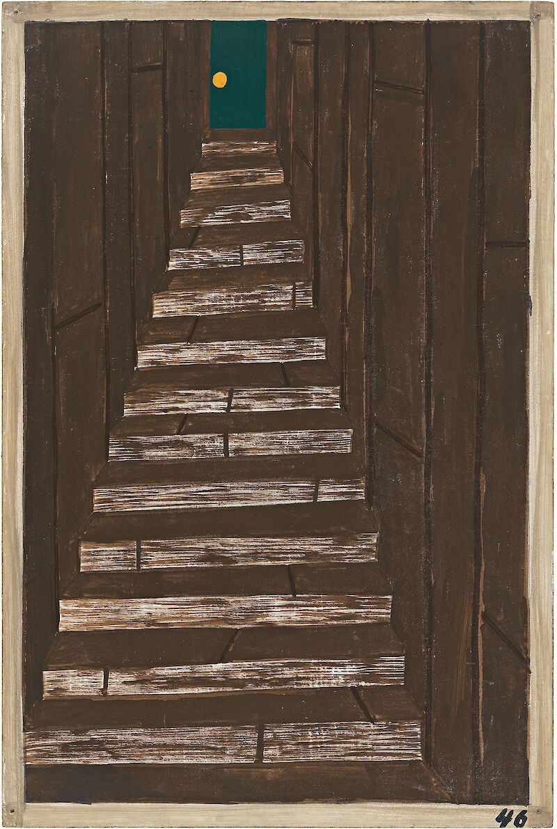 Migration Series No.46: Industries boarded their workers in unhealthy quarters. Labor camps were numerous scale comparison