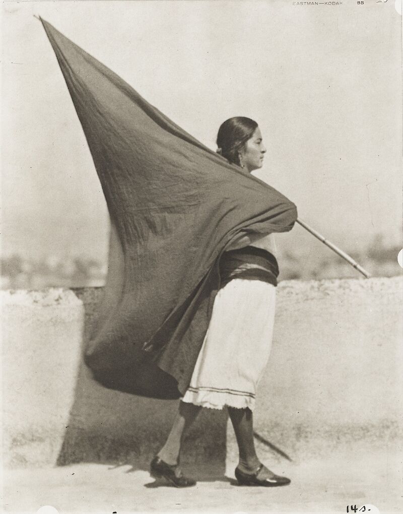 Woman with Flag scale comparison