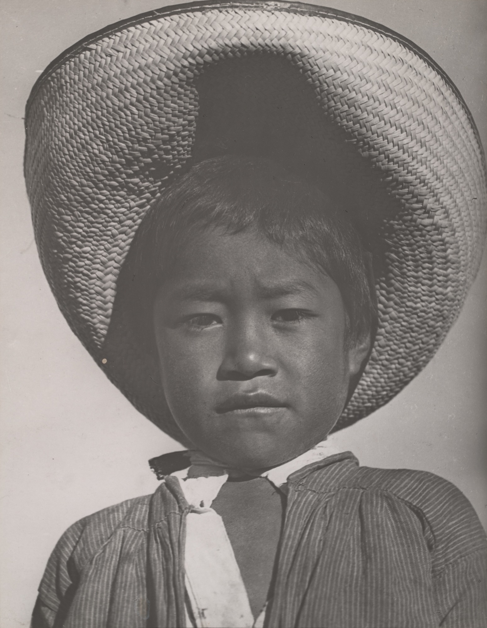 Child in Sombrero, zoomed in