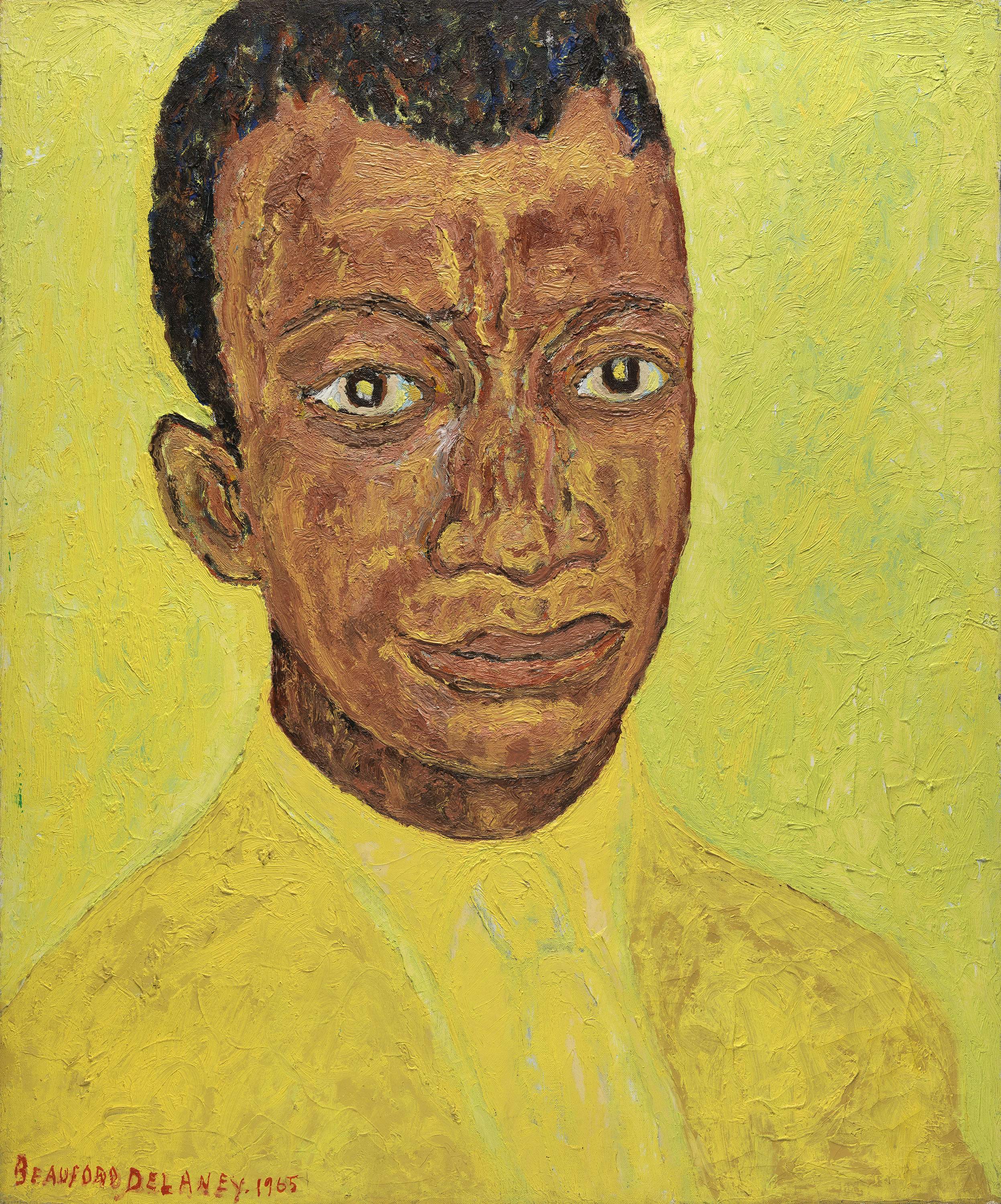 Portrait of James Baldwin, zoomed in