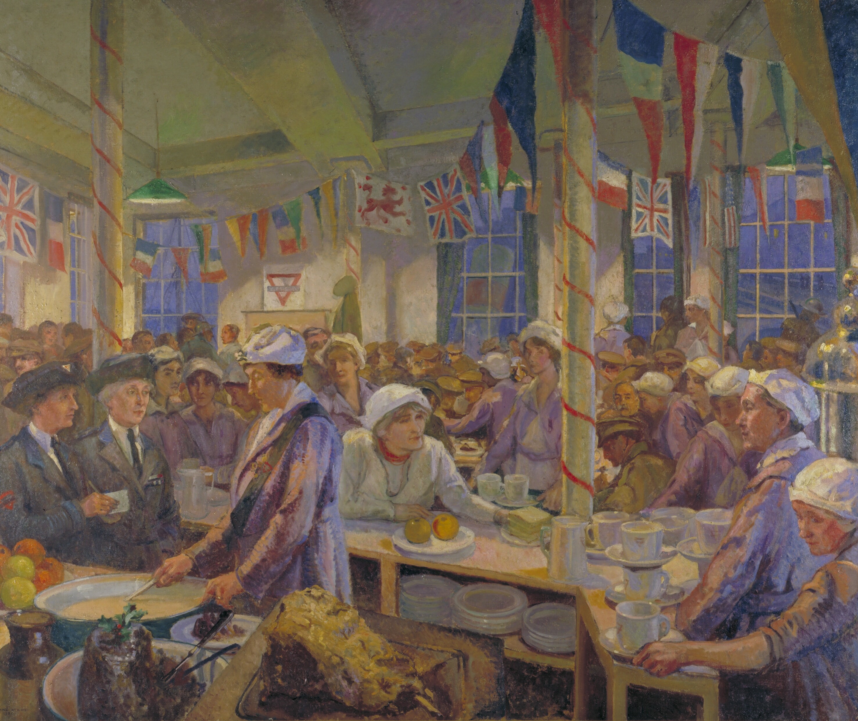 Christmas Day in the London Bridge YMCA Canteen, zoomed in