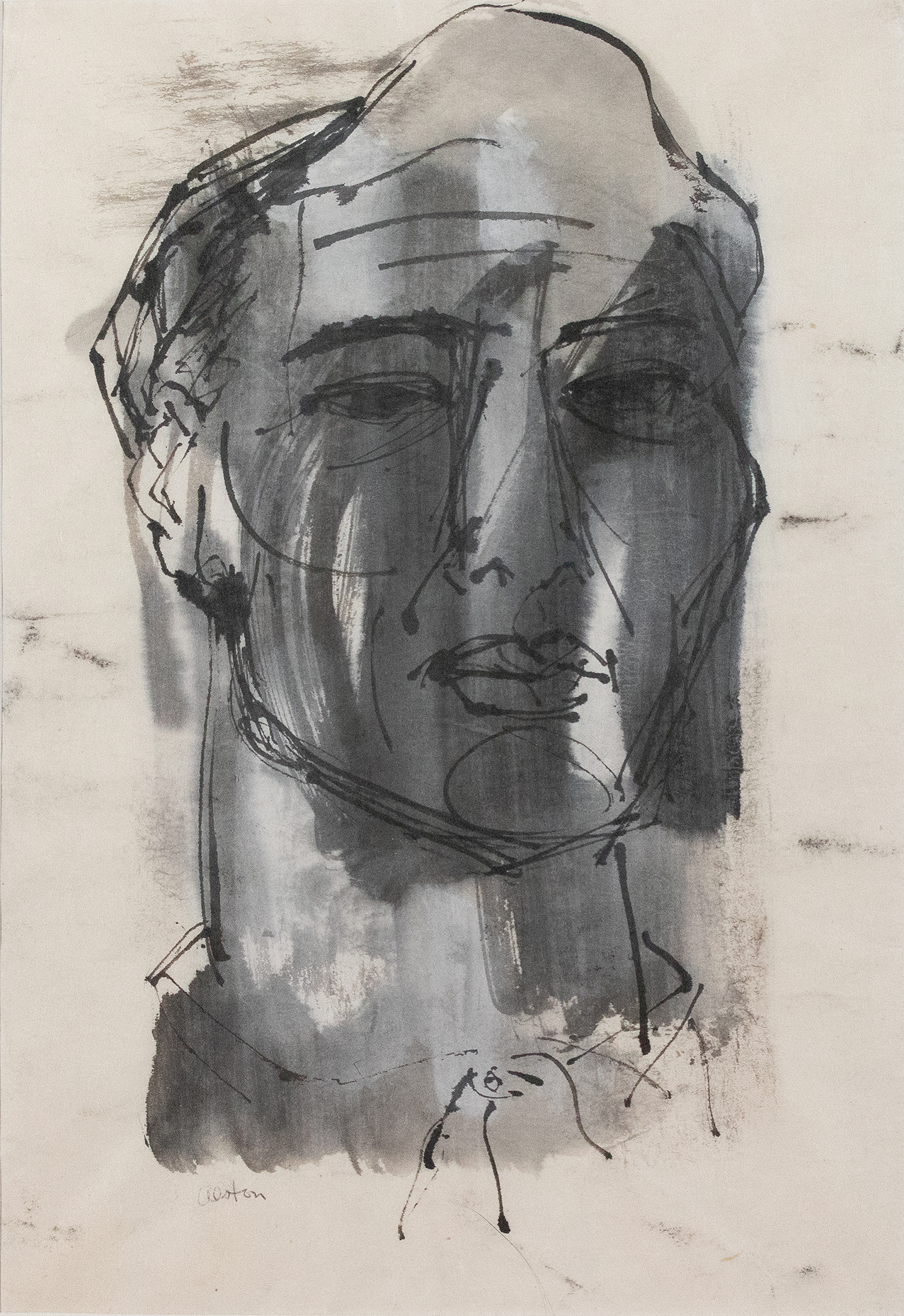 Head of a Man, zoomed in