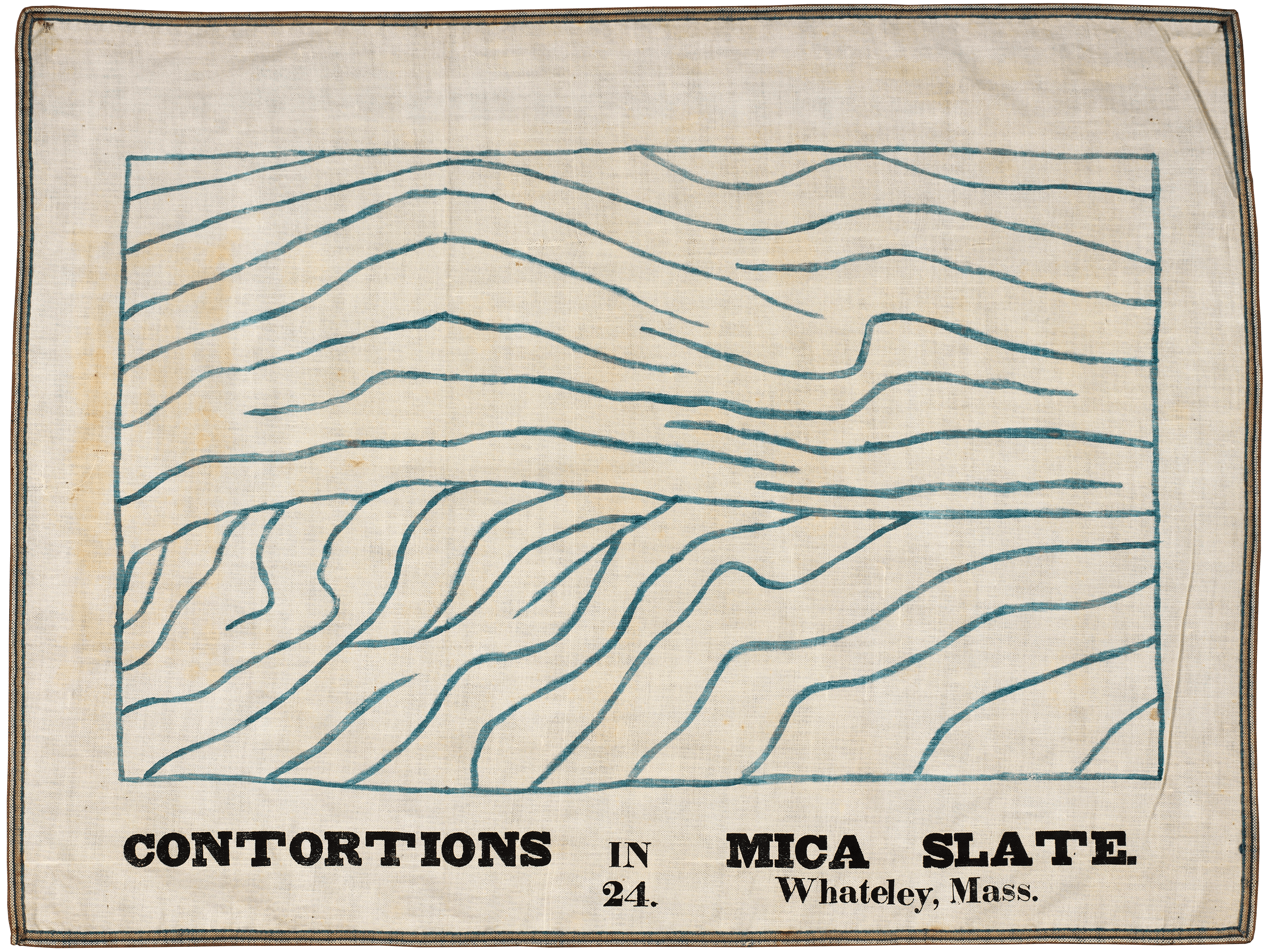 Contortions in Mica Slate, Whately, Massachusetts, zoomed in