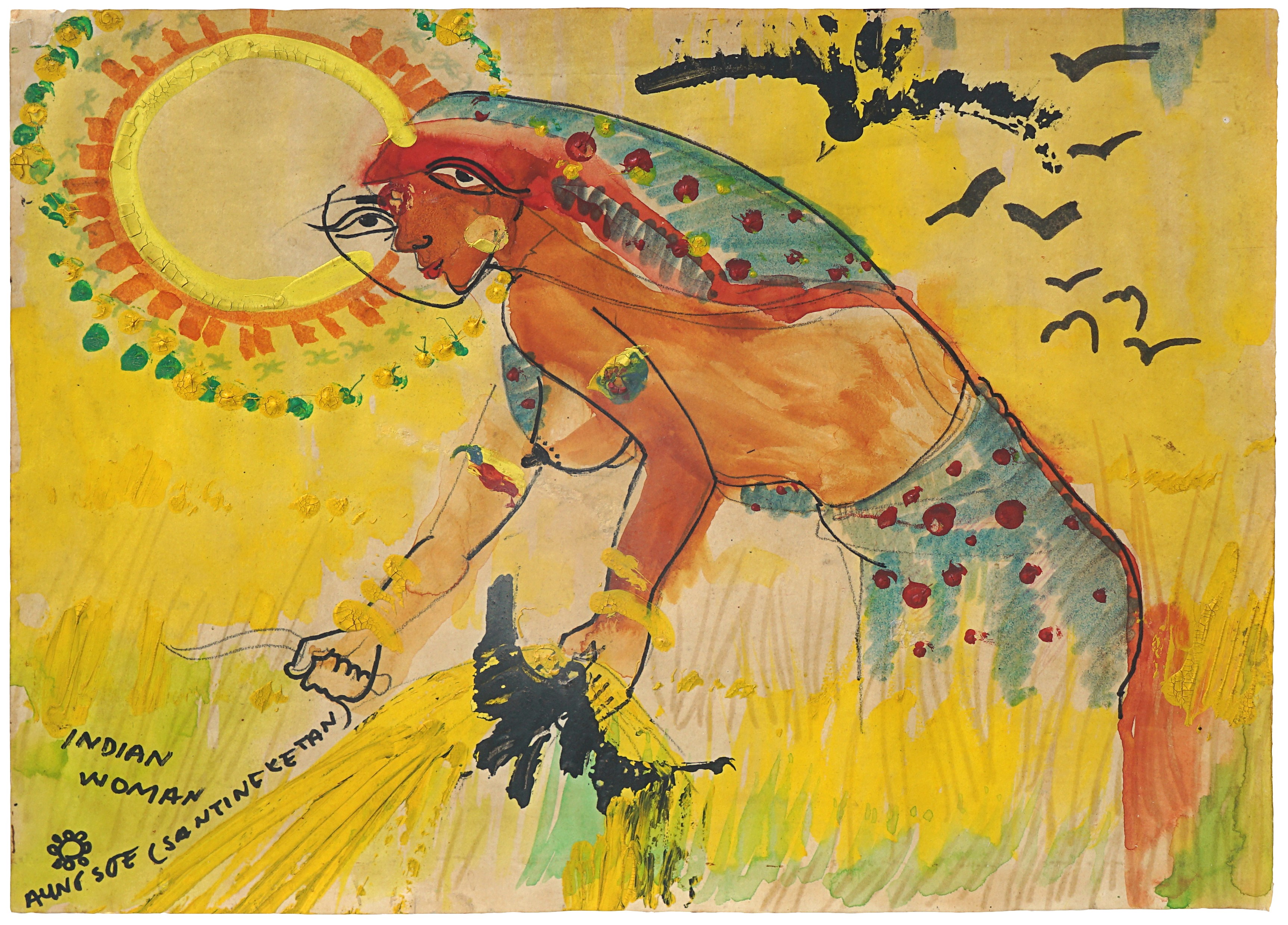 Indian Woman, zoomed in