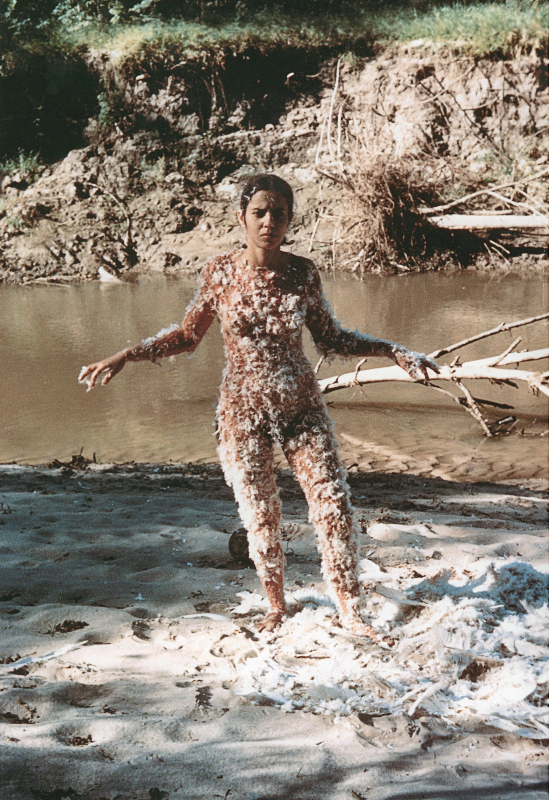 Still from Blood and Feathers #2, Ana Mendieta