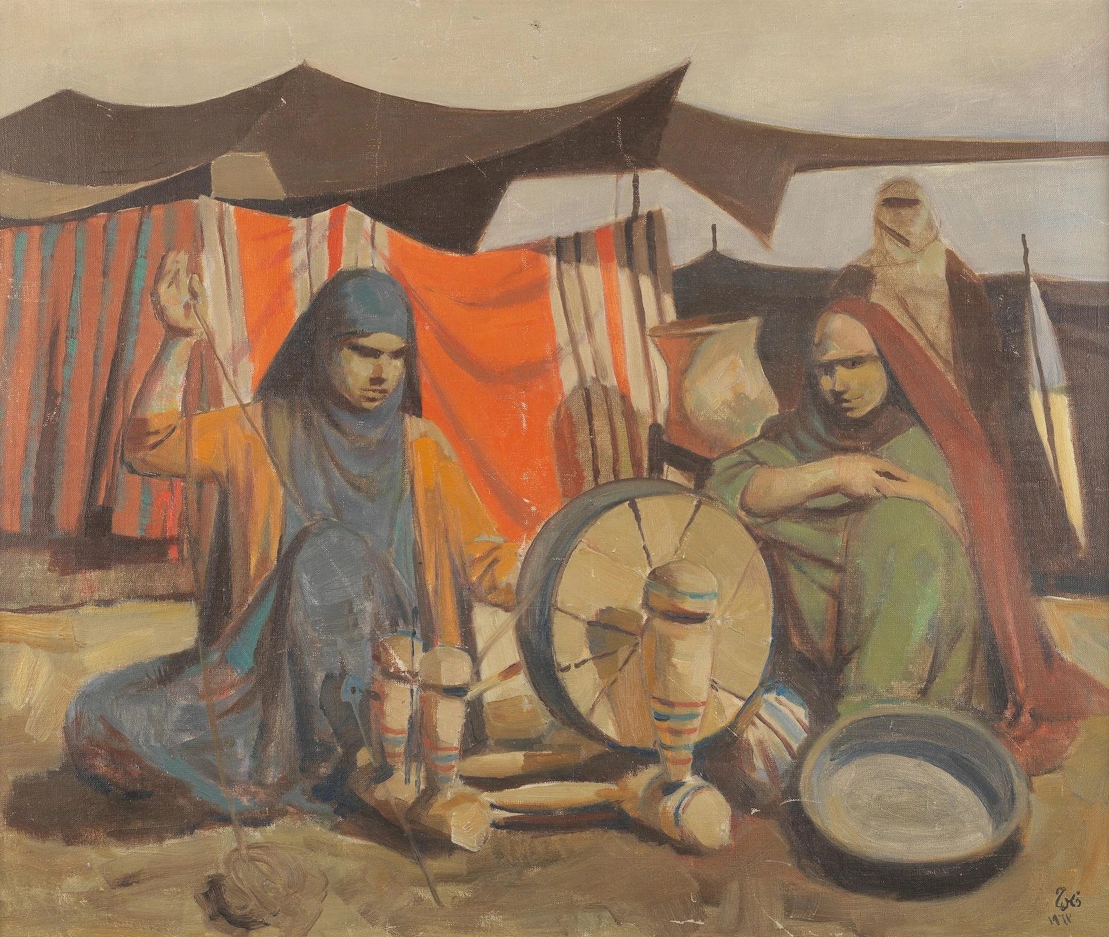 Bedouins Weaving, zoomed in