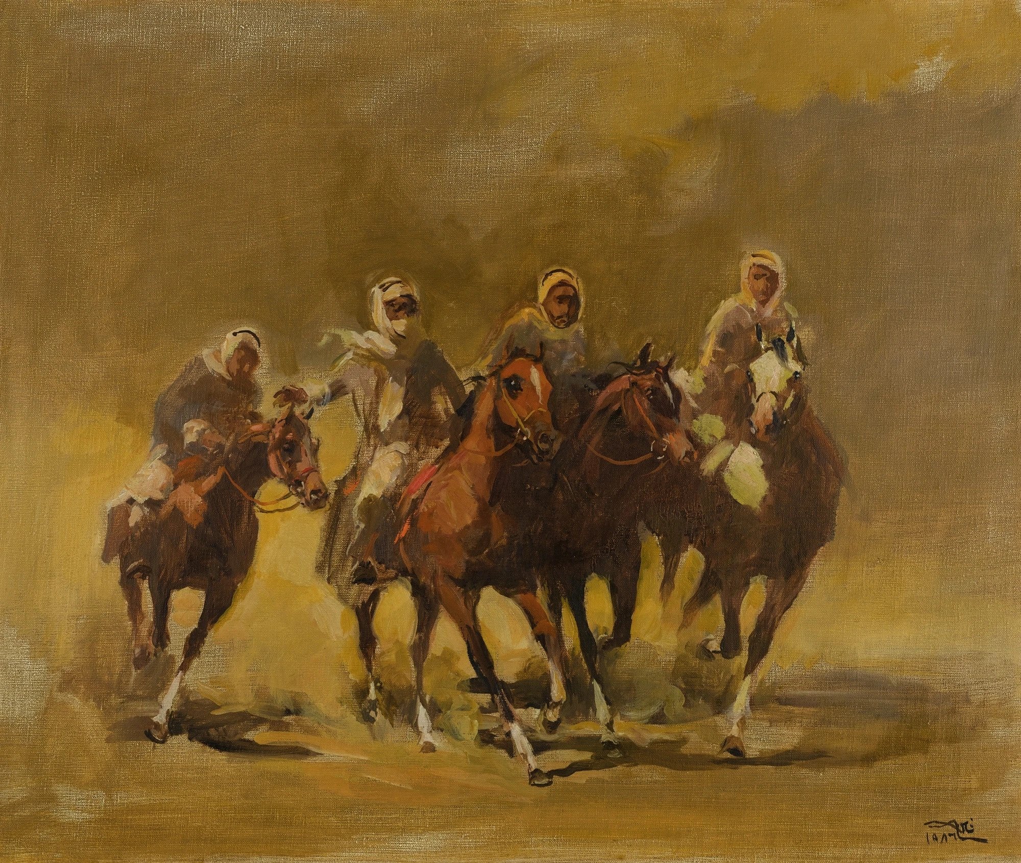 Arabian Horsemen, zoomed in