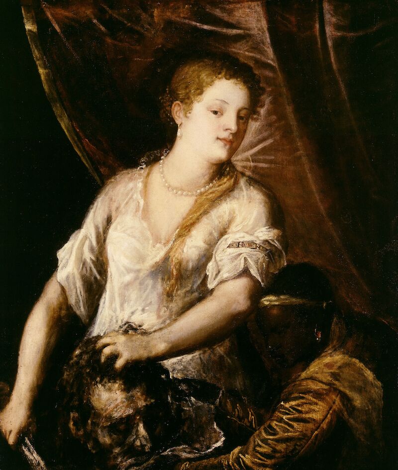 Judith and Her Maidservant with the Head of Holofernes scale comparison