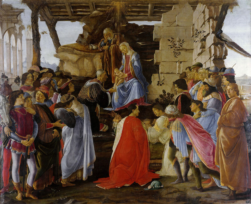 Adoration of the Magi (Zanobi Altar) scale comparison