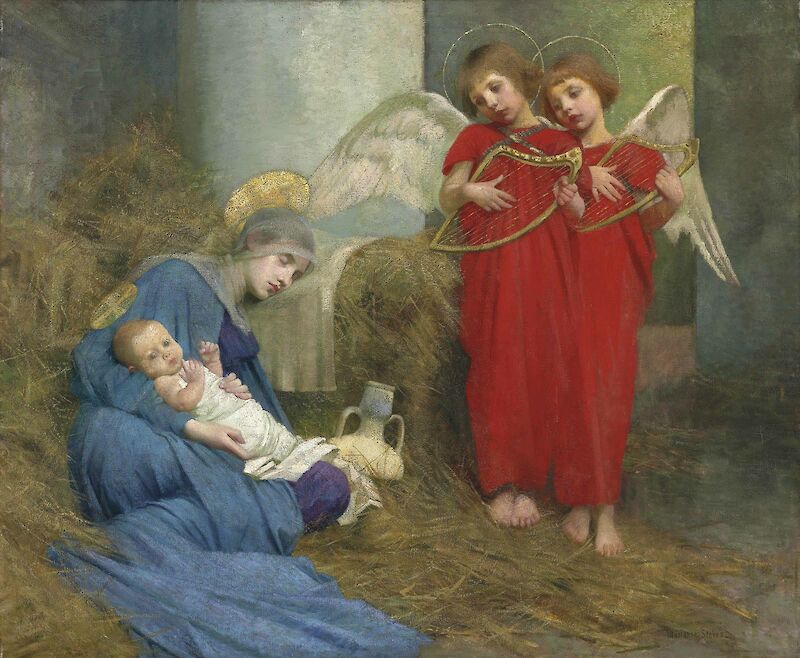 Angels Entertaining the Holy Child scale comparison