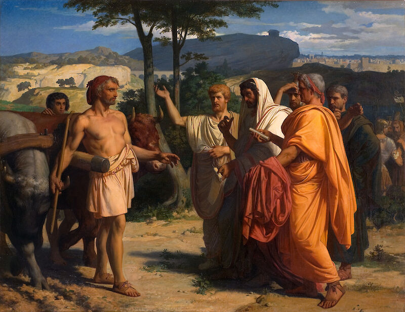 Cincinnatus Receiving Deputies of the Senate scale comparison