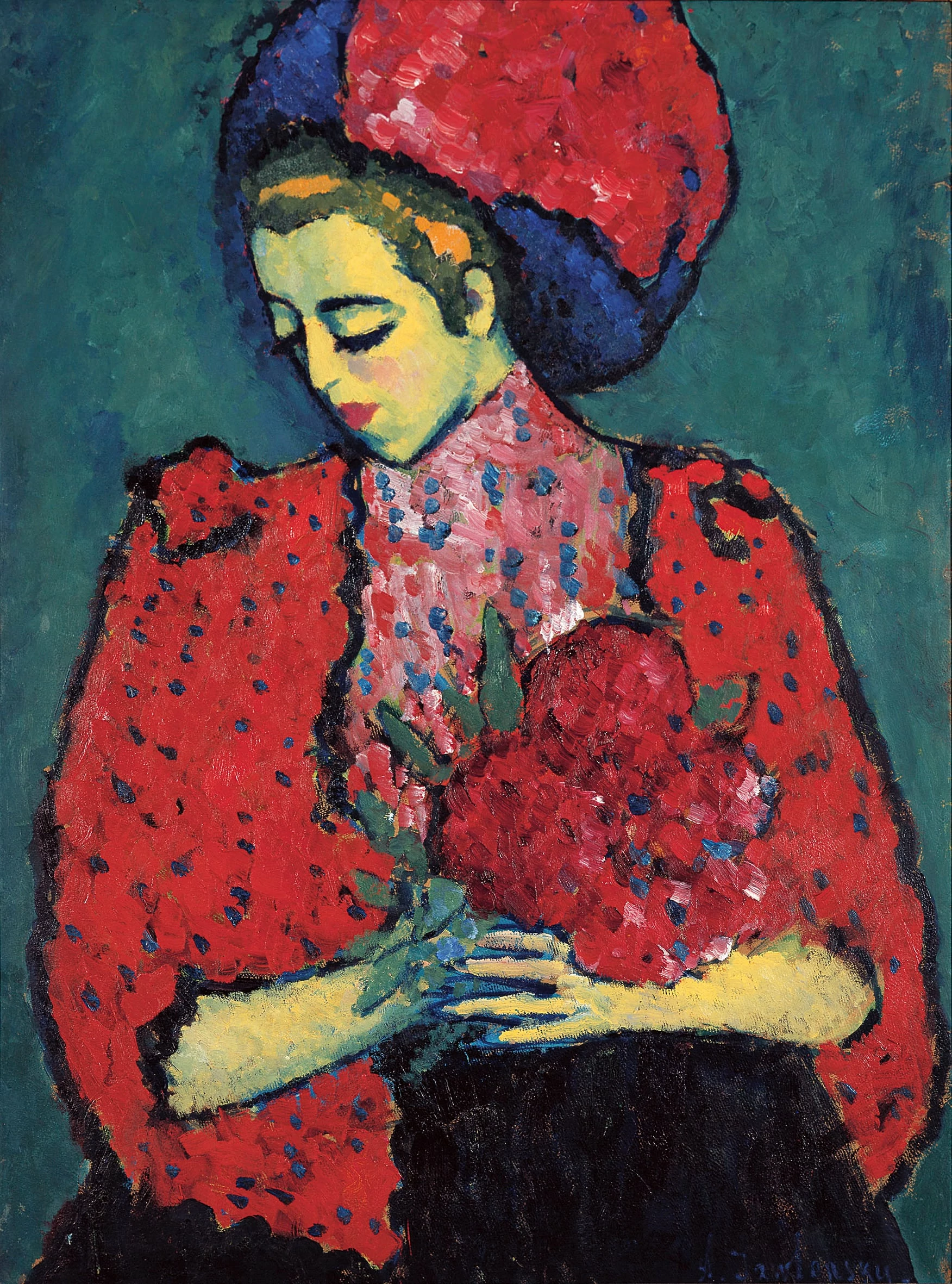 Young Girl with Peonies, Alexej Von Jawlensky