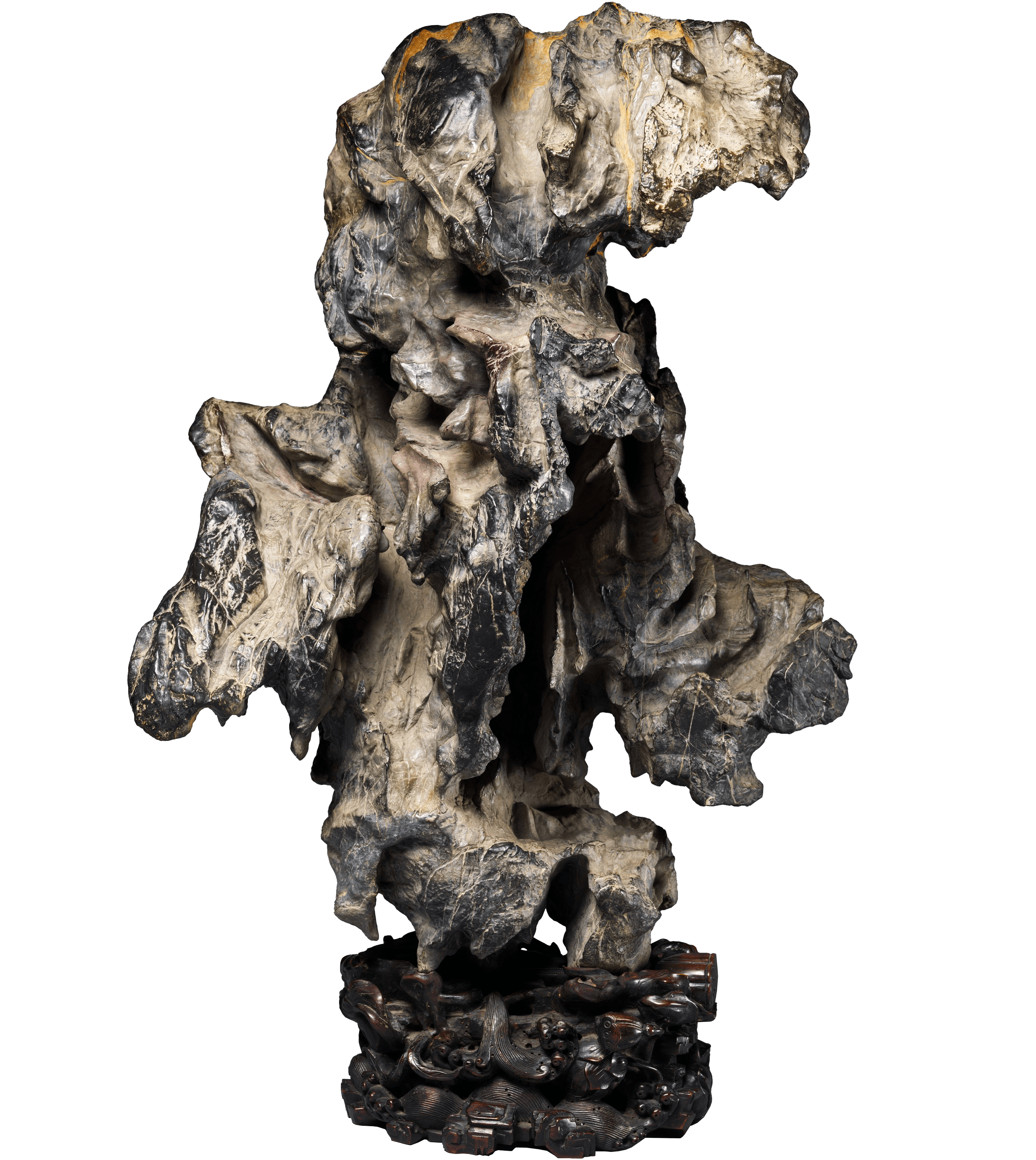 Fantastic mountain scholar's stone (Gongshi), zoomed in