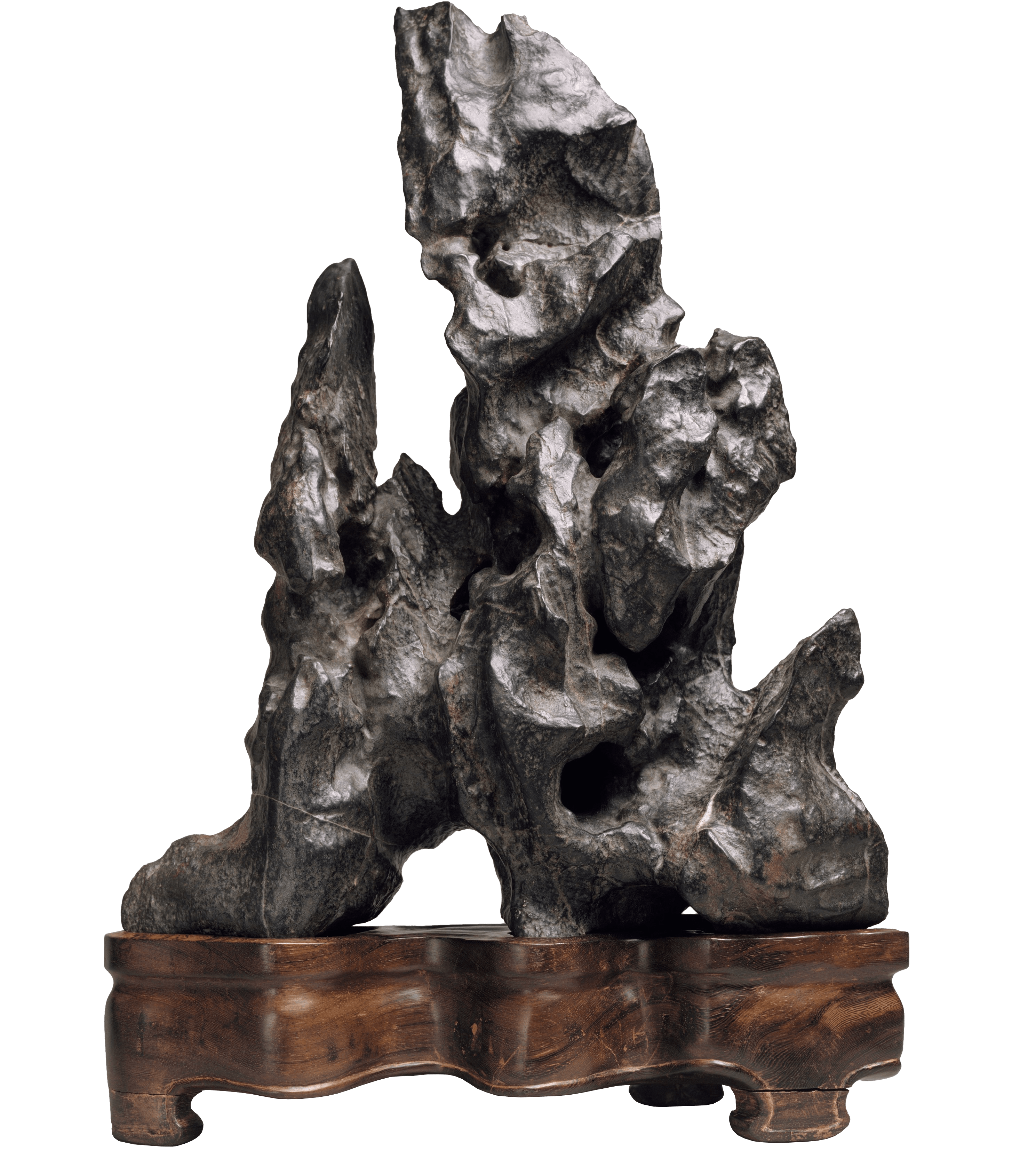 Kangxi period lingbi scholar's stone, zoomed in