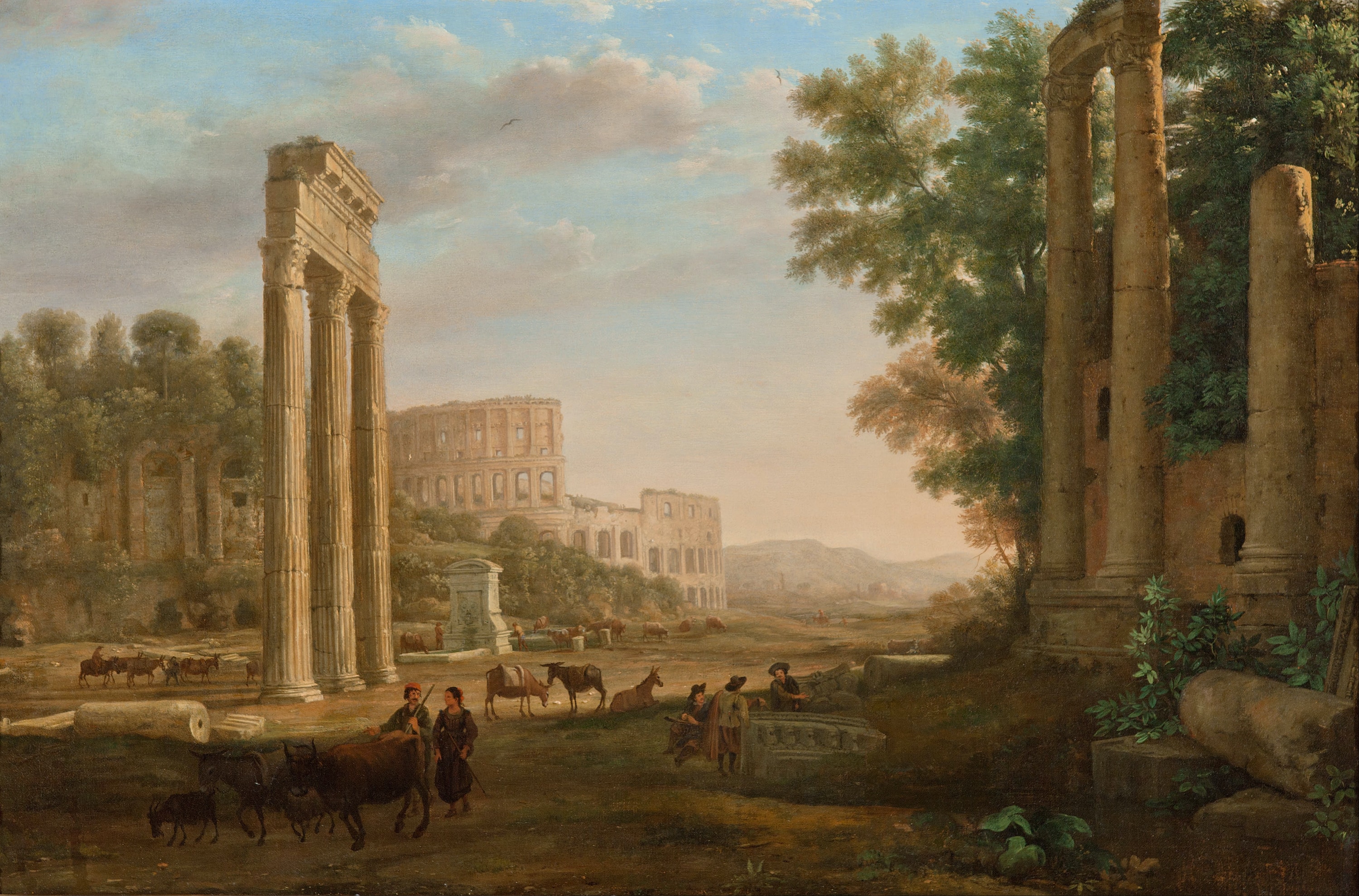 Capriccio with ruins of the Roman Forum, zoomed in
