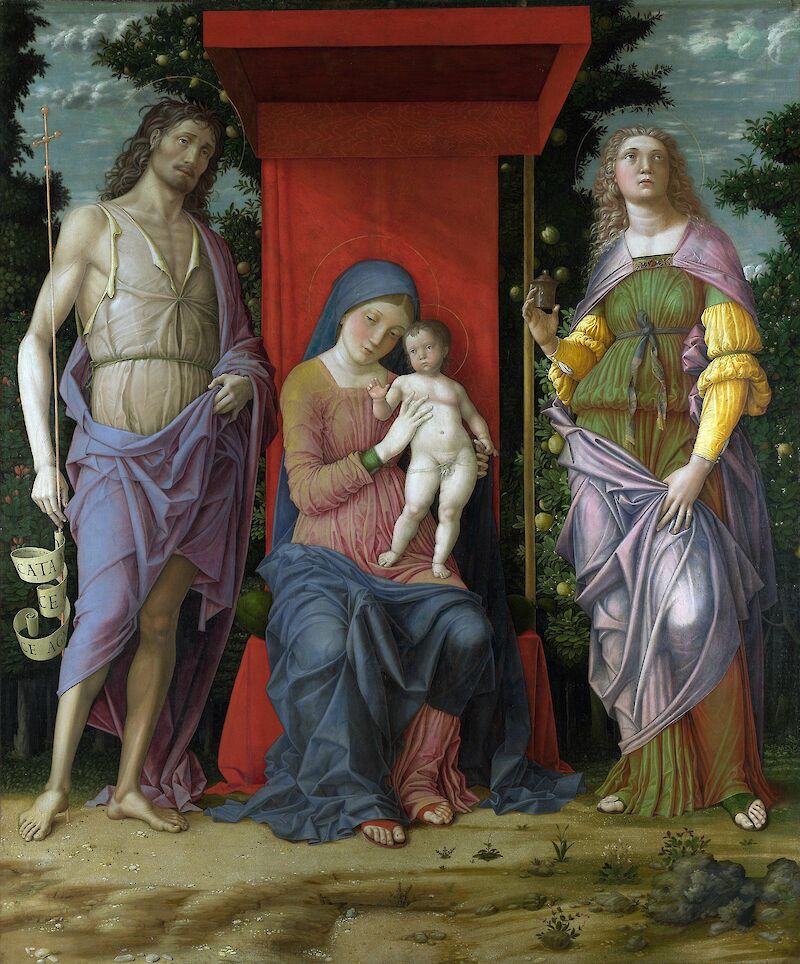 The Virgin and Child with the Magdalen and Saint John the Baptist scale comparison