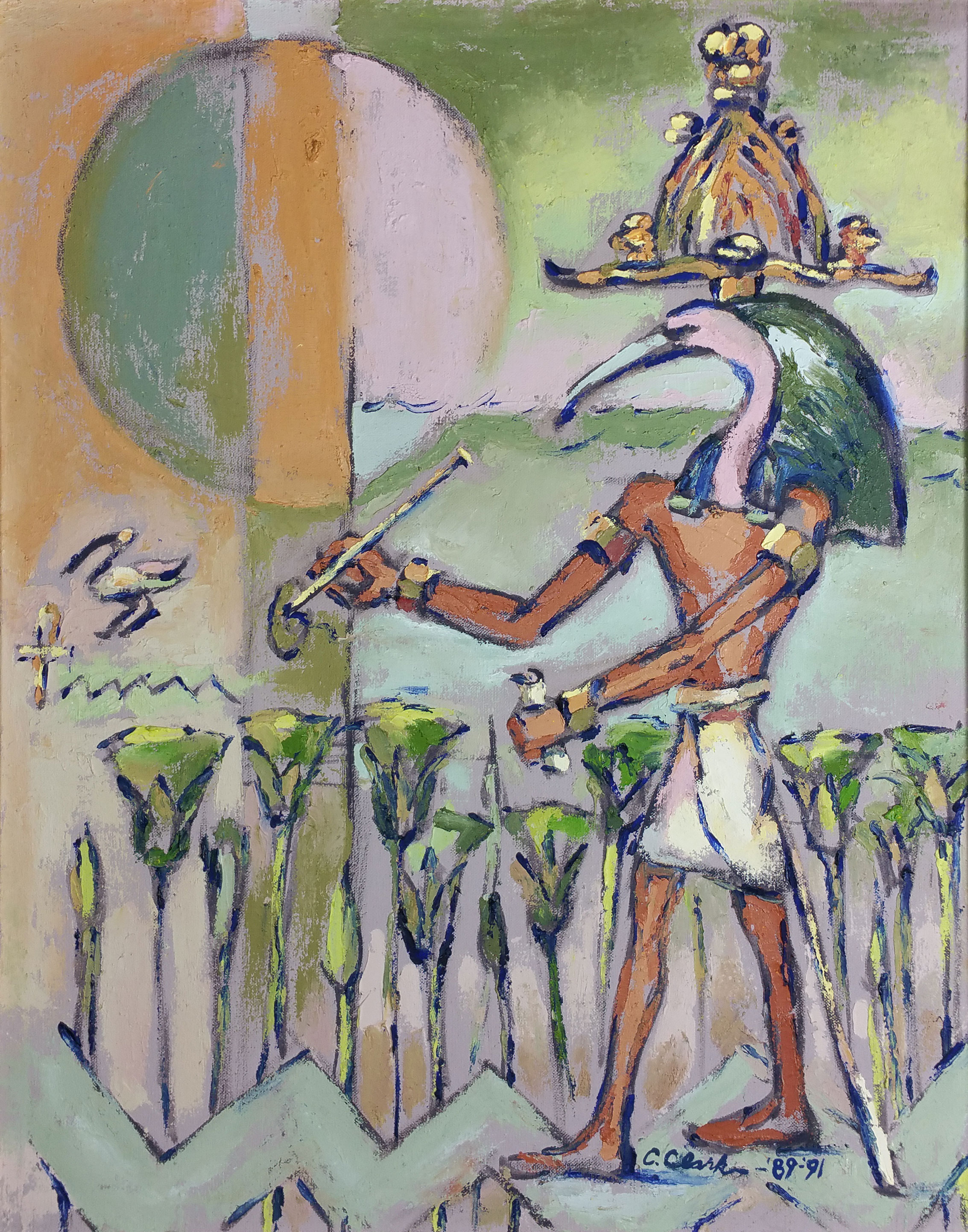 God Thoth Patron of Scribes, zoomed in