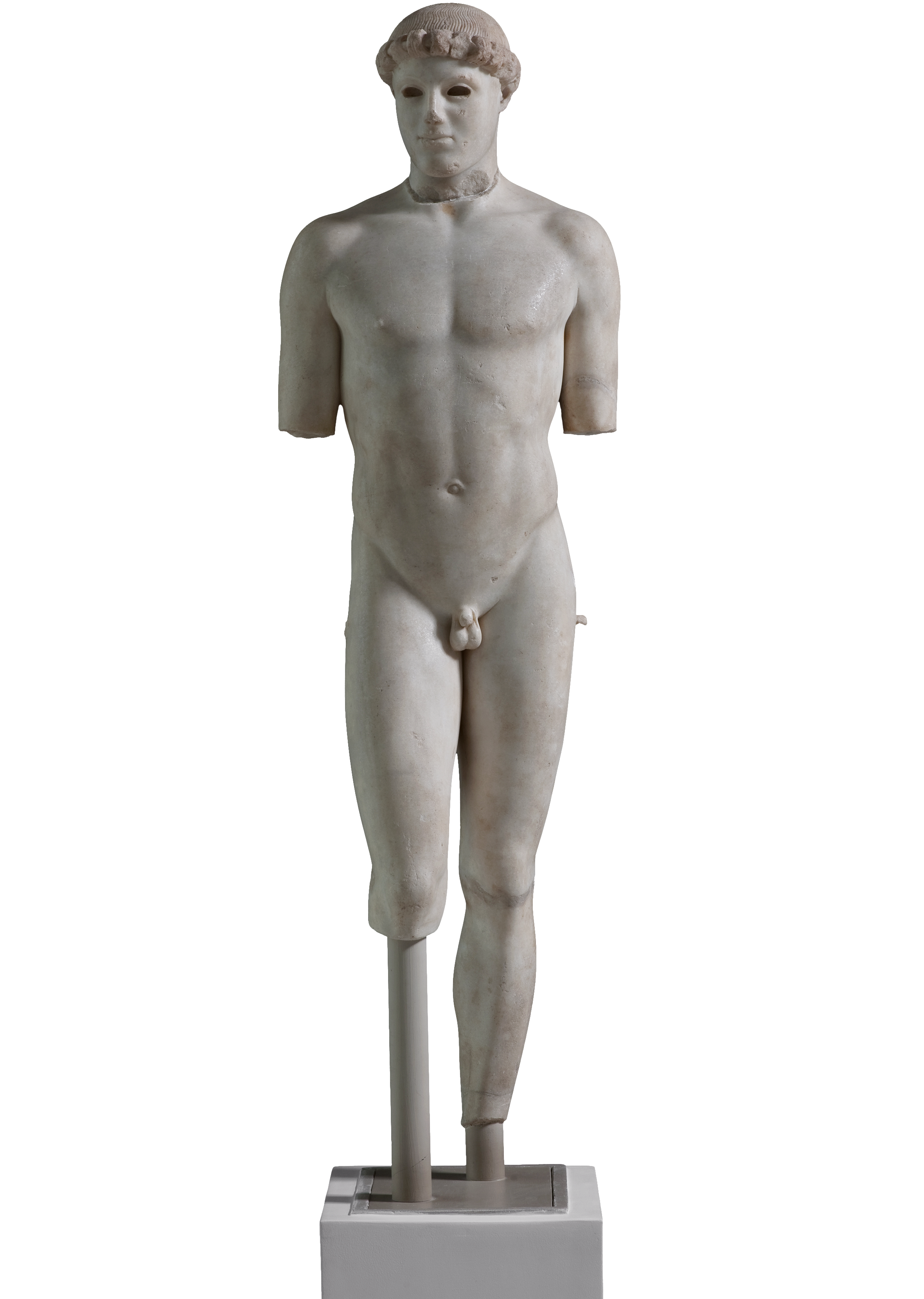 Statue of a Youth, "Kritios Boy", zoomed in