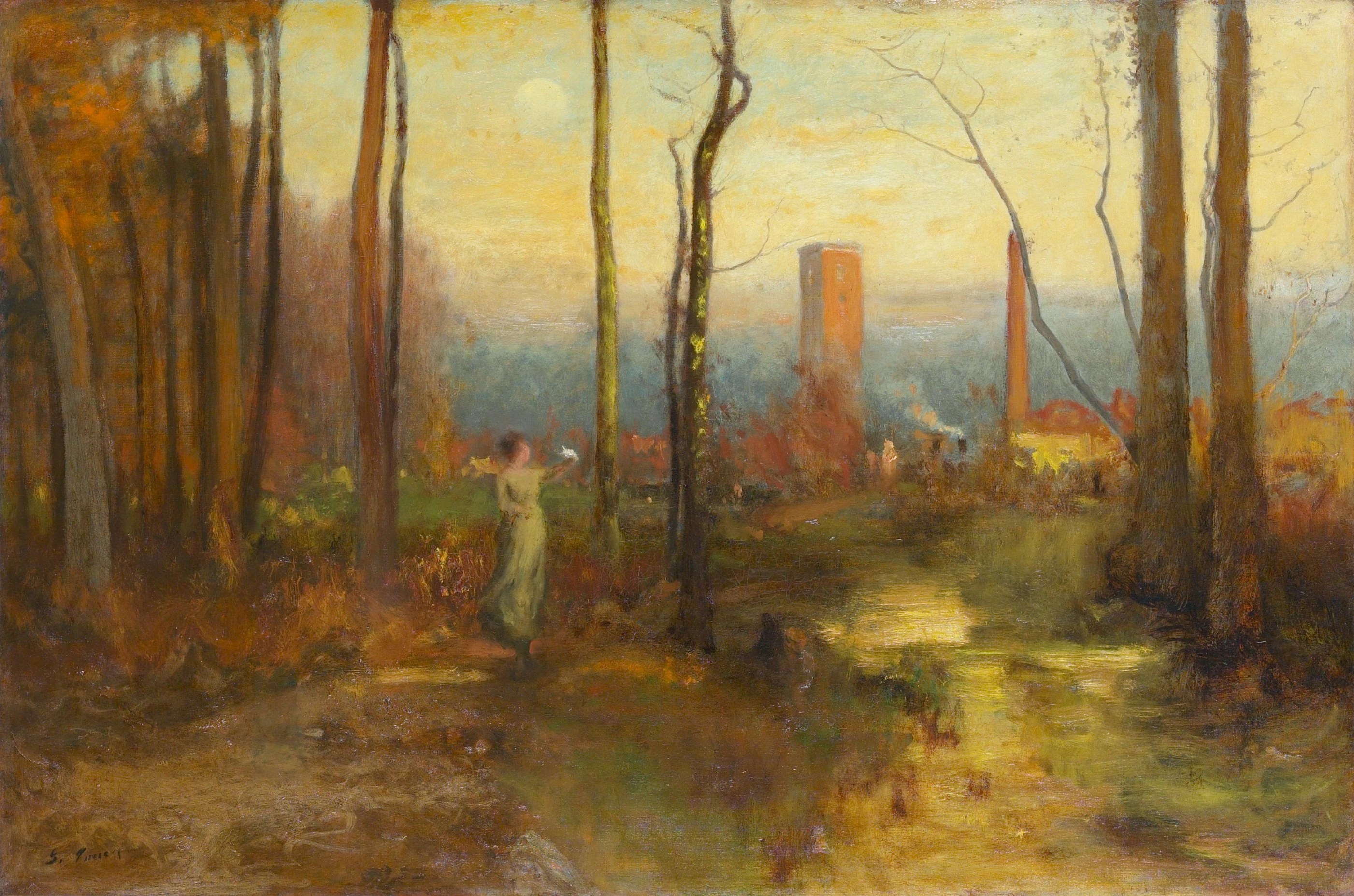 The Mill Stream, Montclair, New Jersey, George Inness