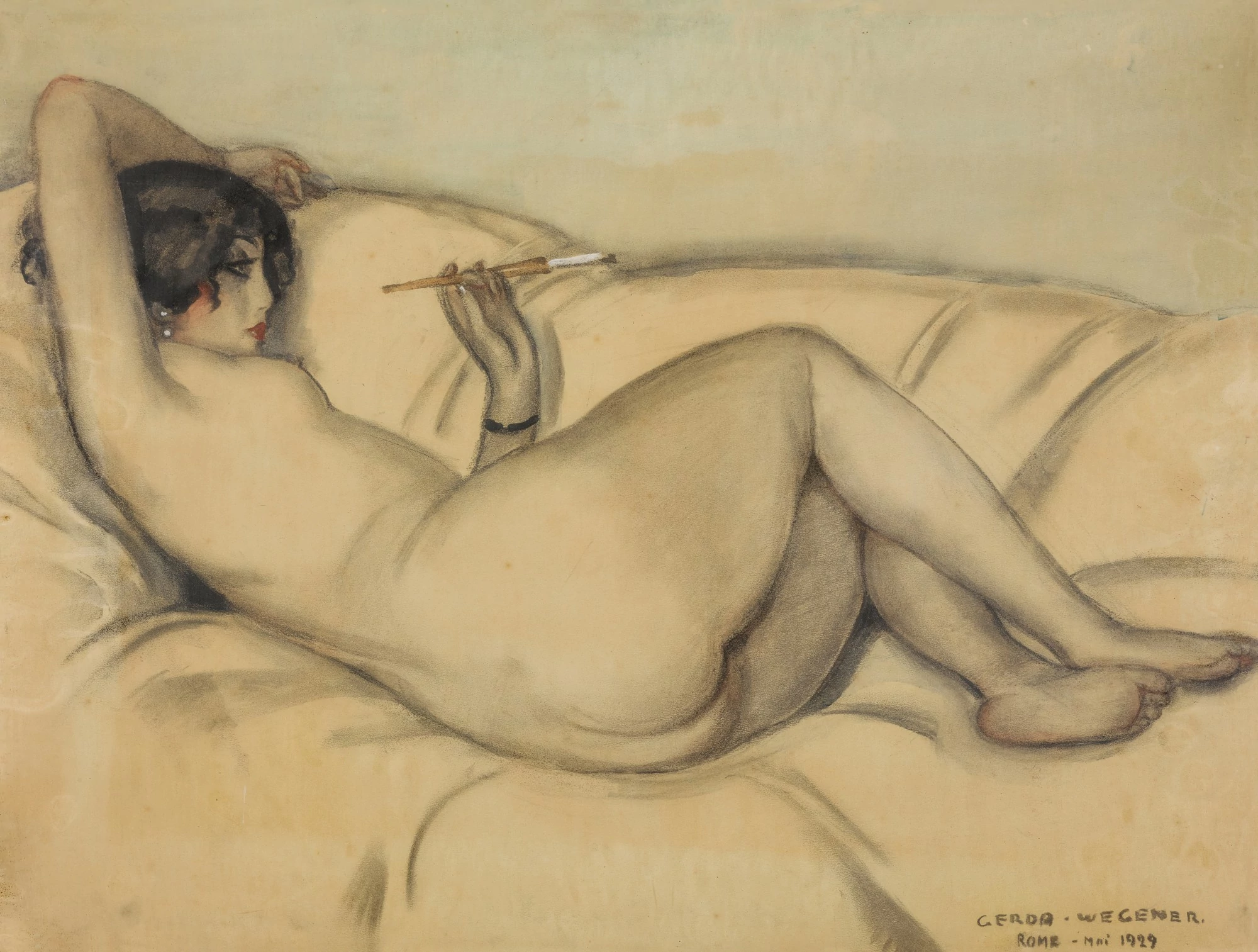 Reclining nude, Gerda Wegener