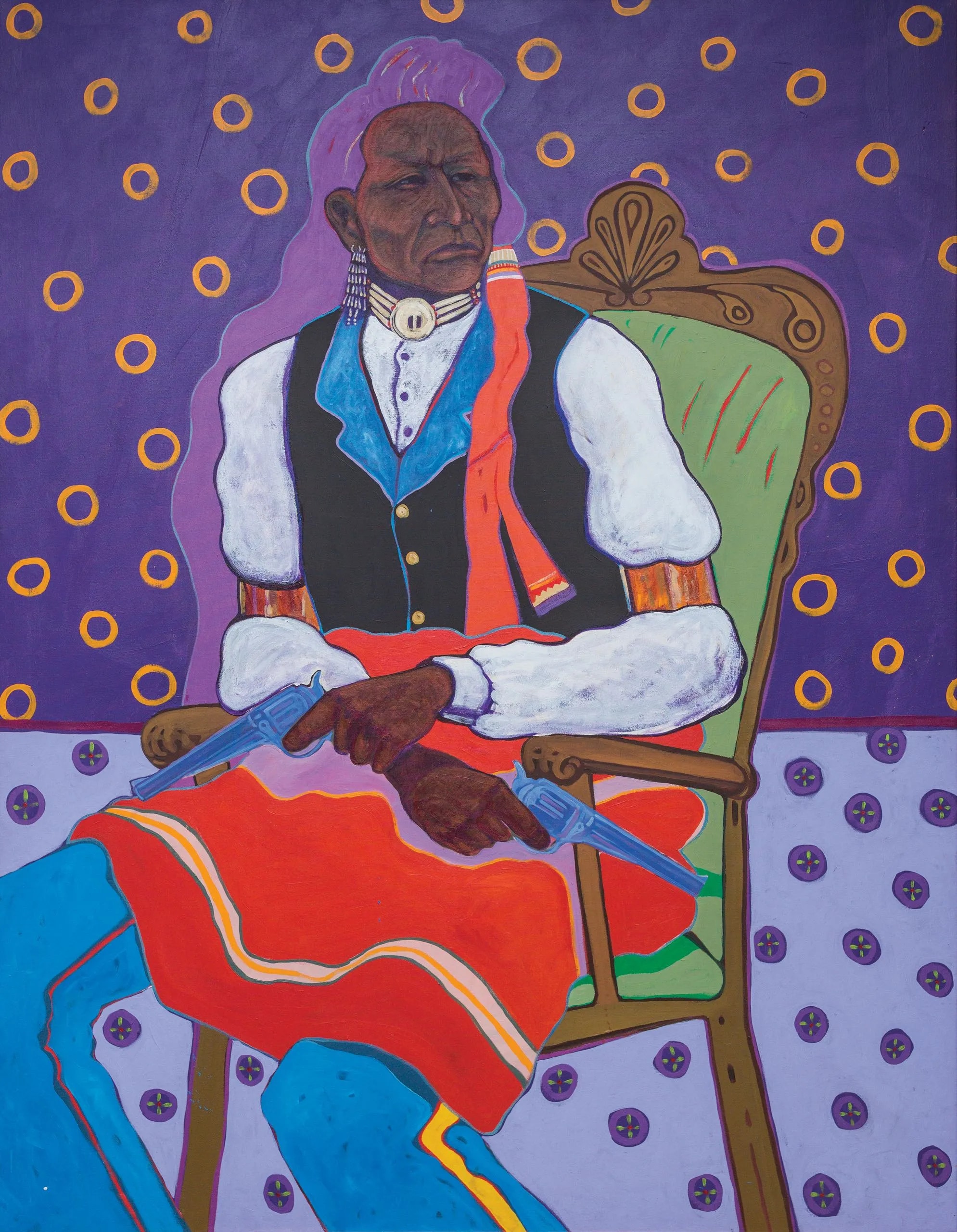 Two Guns Arikara, zoomed in