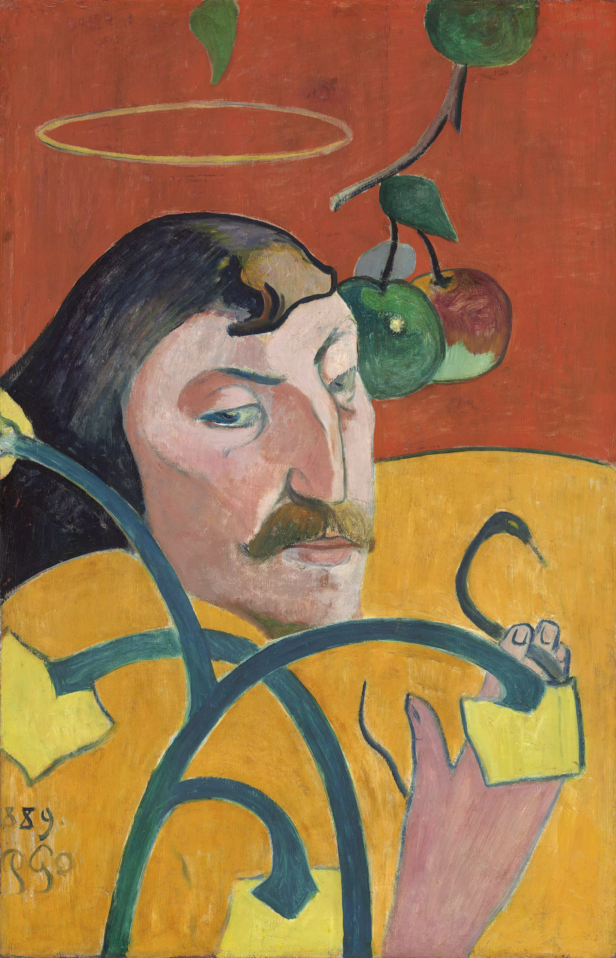 Self-Portrait with Halo and Snake, Paul Gauguin
