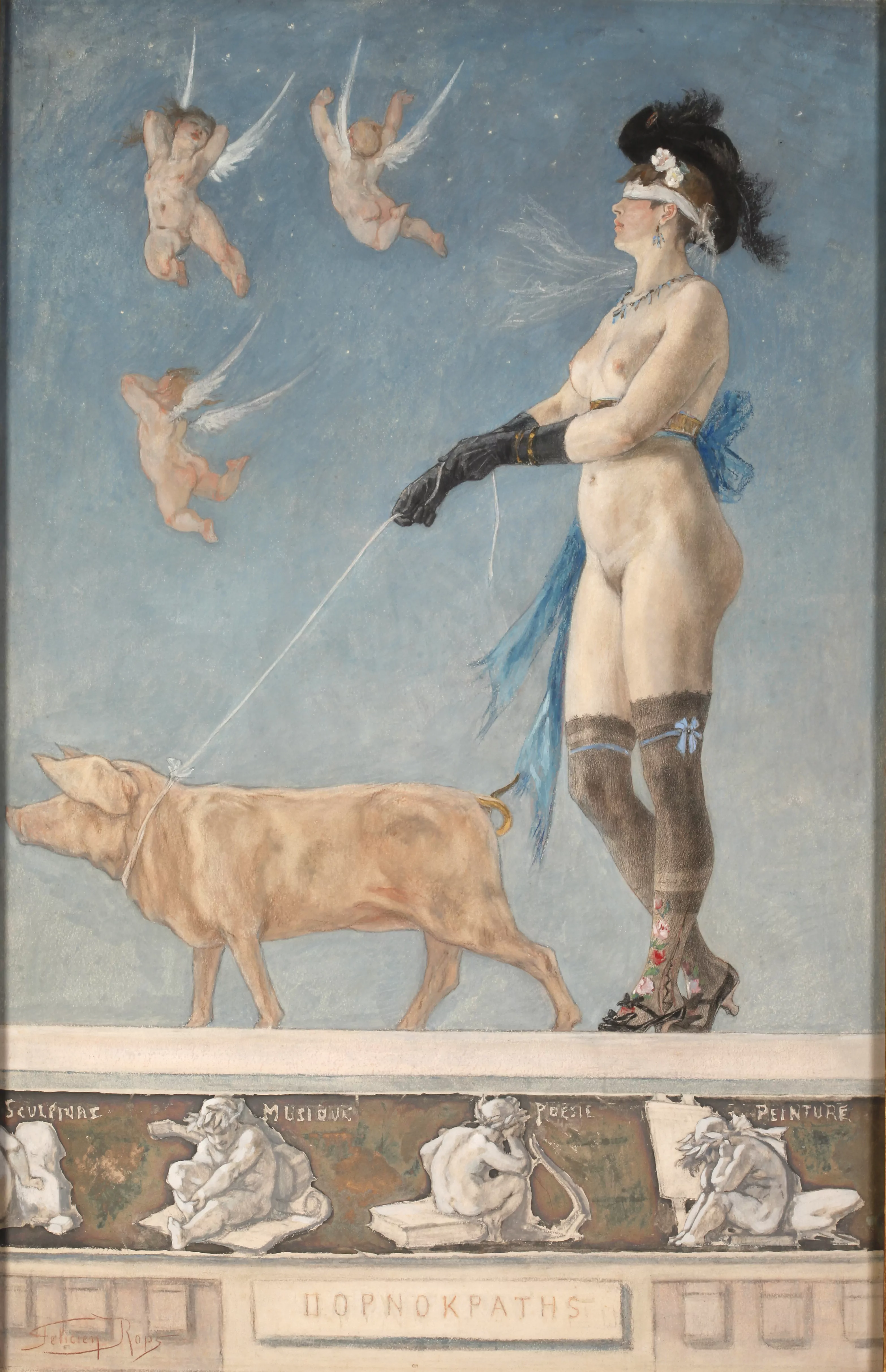 Pornocrates, The Lady with the Pig, Félicien Rops