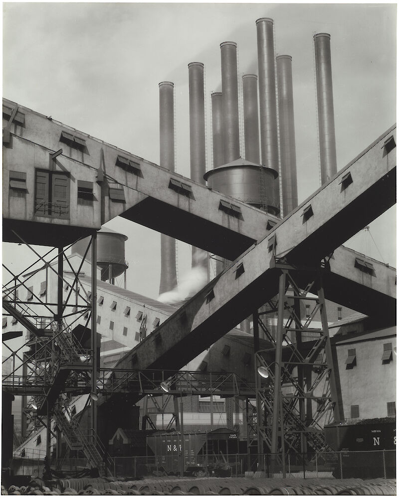 Criss-Crossed Conveyors, River Rouge Plant, Ford Motor Company scale comparison