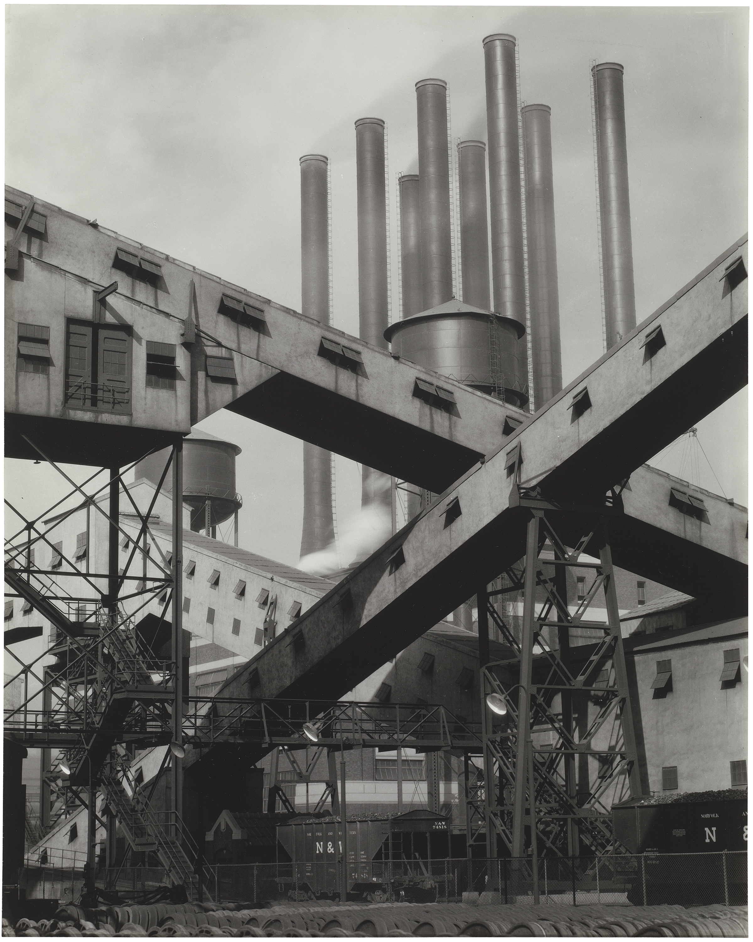 Criss-Crossed Conveyors, River Rouge Plant, Ford Motor Company, zoomed in