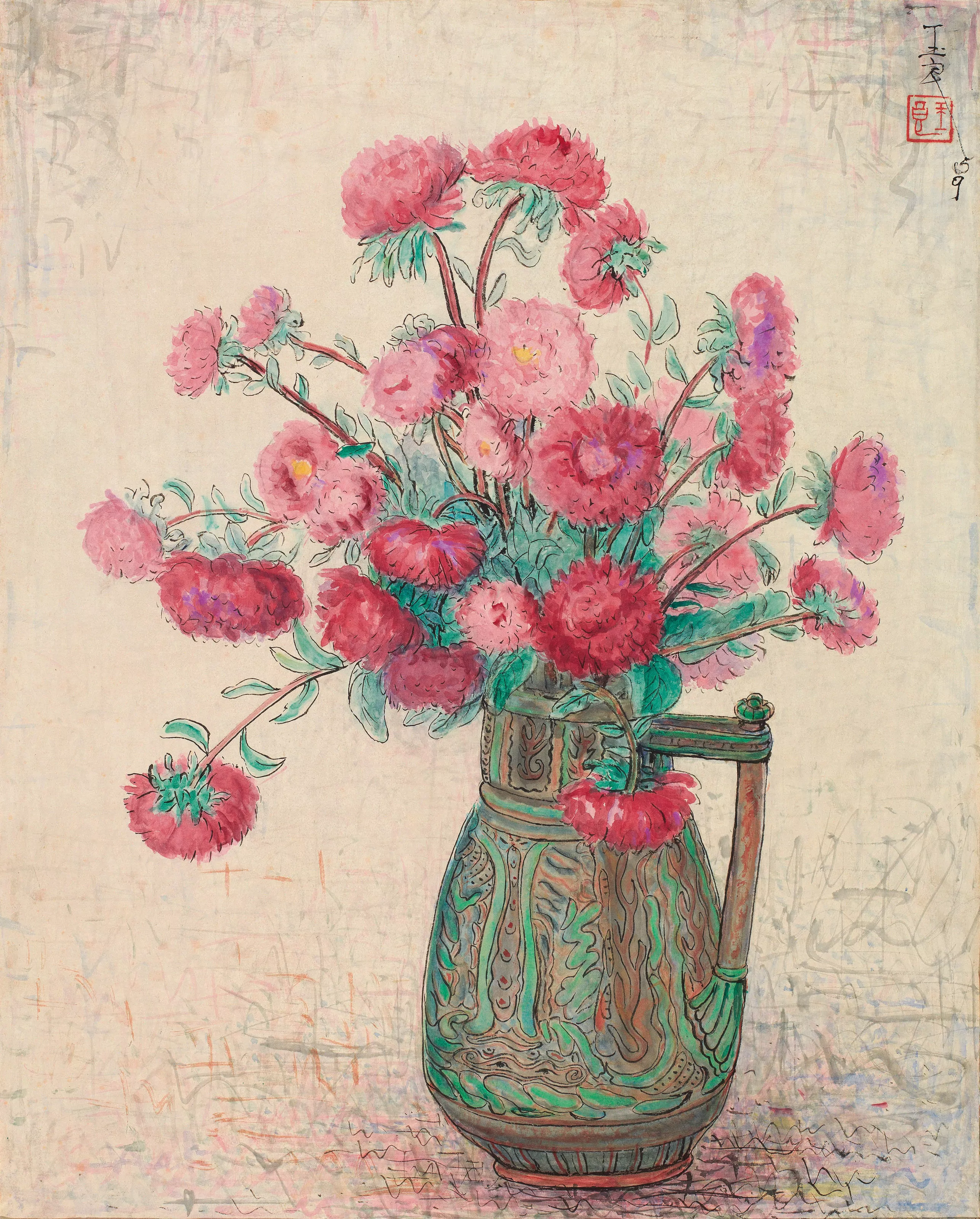 A Vase of Flowers, Pan Yuliang