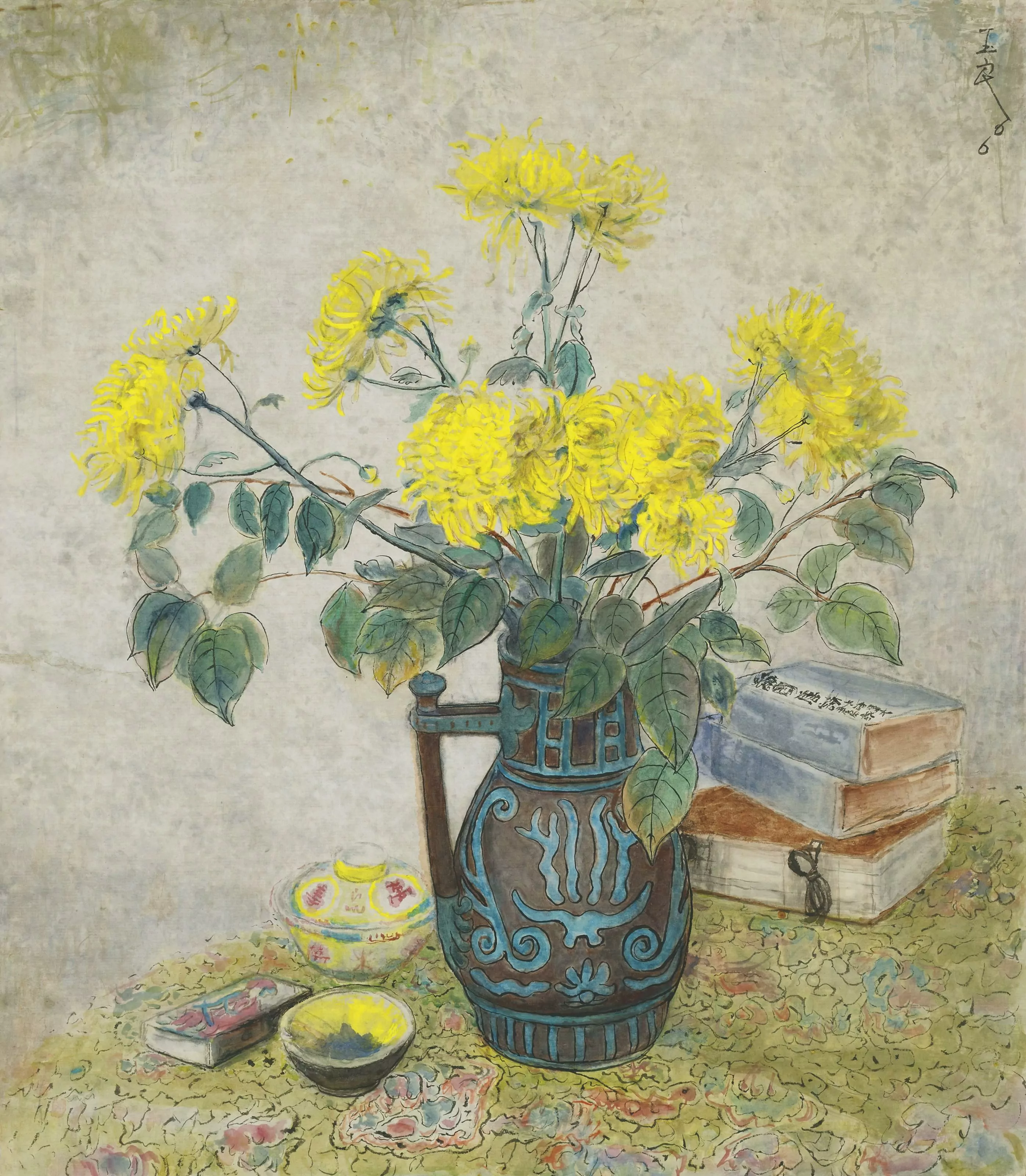 Yellow Flowers in a Vase, Pan Yuliang