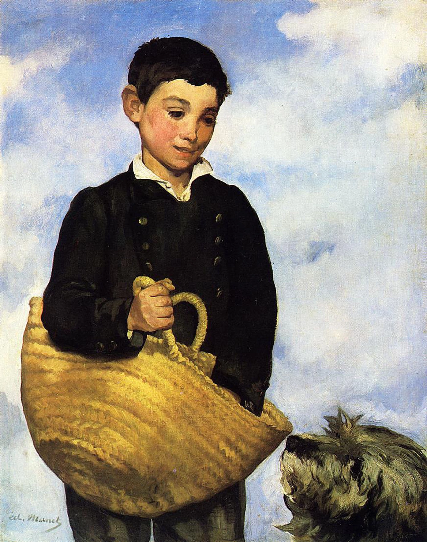 A Boy with a Dog, Édouard Manet