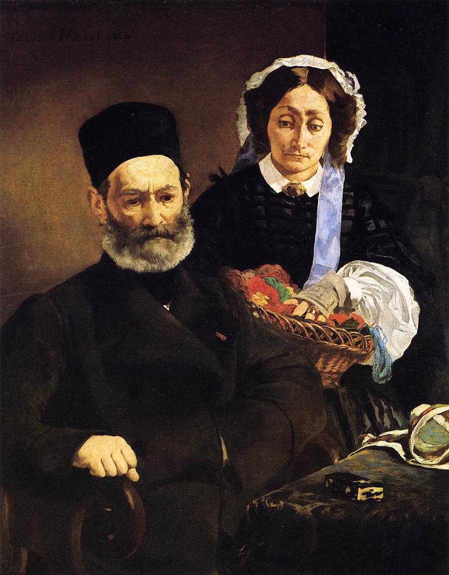 Portrait of Monsieur and Madame Auguste Manet, zoomed in