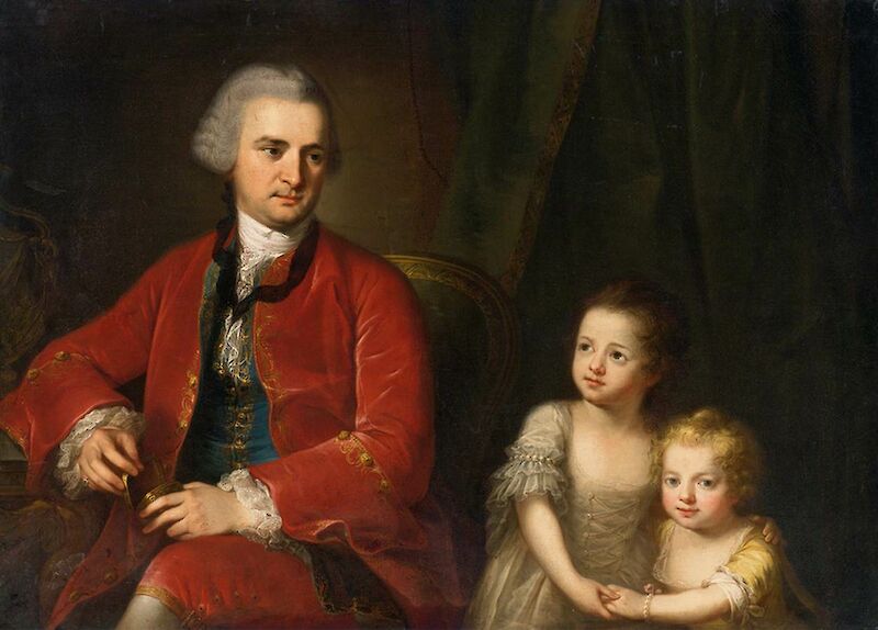 Portrait of John Apthorp and His Daughters scale comparison