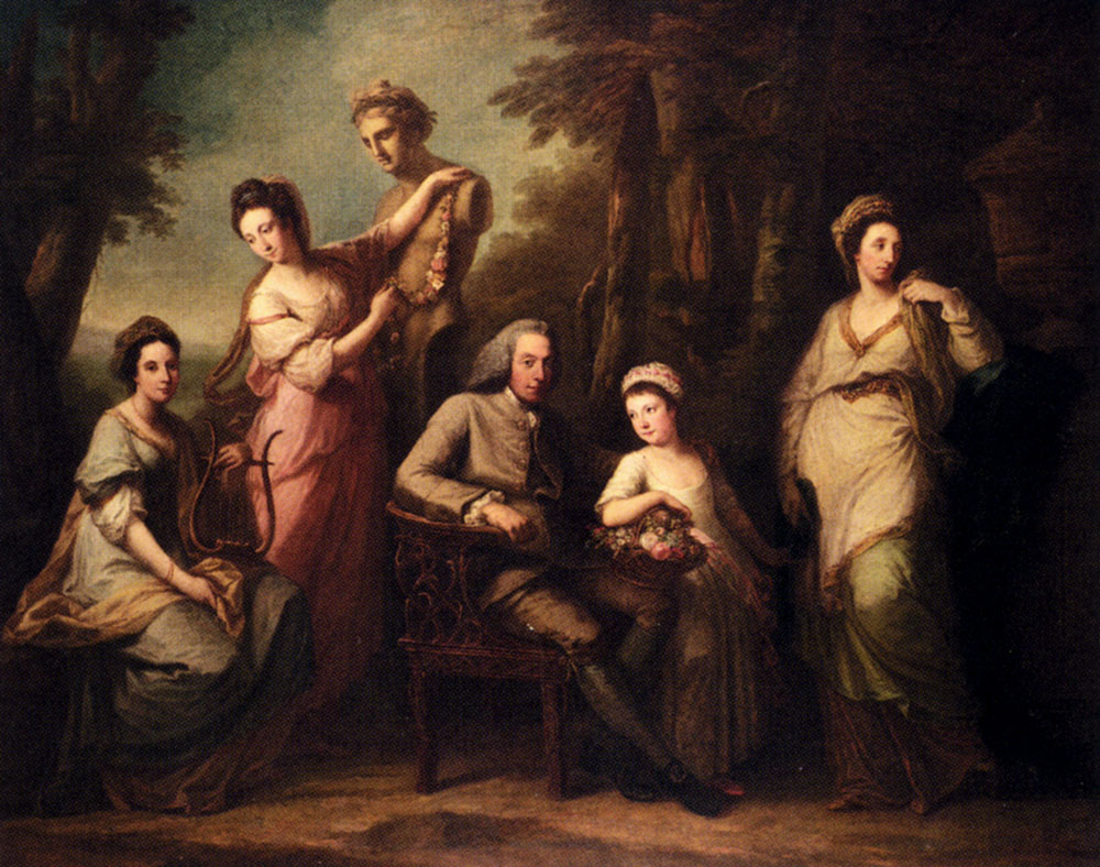 Portrait of Philip Tisdall with his Wife and Family, zoomed in