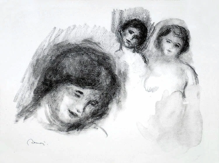 The Stone with Three Sketches, Pierre-Auguste Renoir