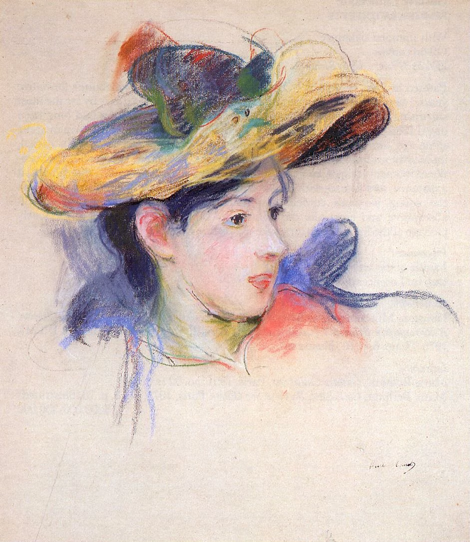 Jeanne Pontillon Wearing a Hat, Berthe Morisot