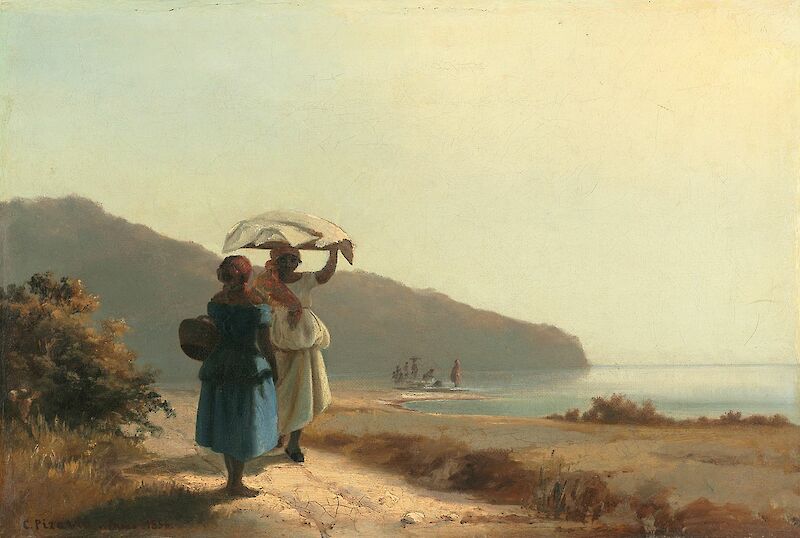 Two Women Chatting by the Sea, St Thomas scale comparison