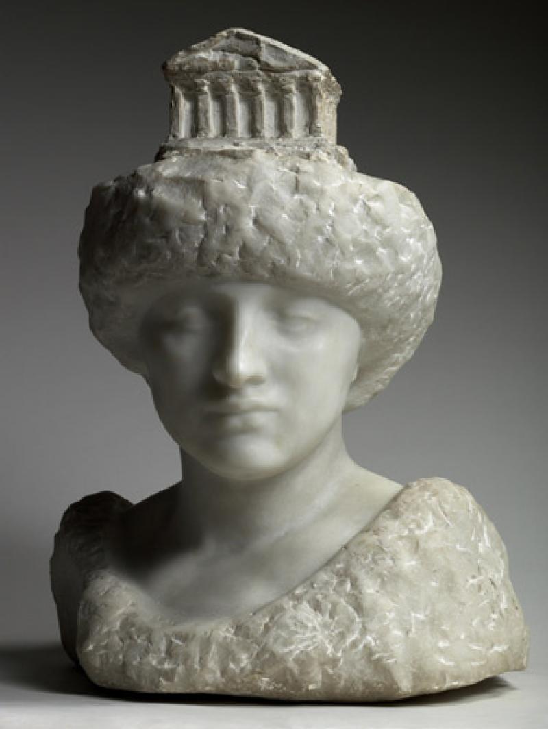 Pallas with the Parthenon, zoomed in