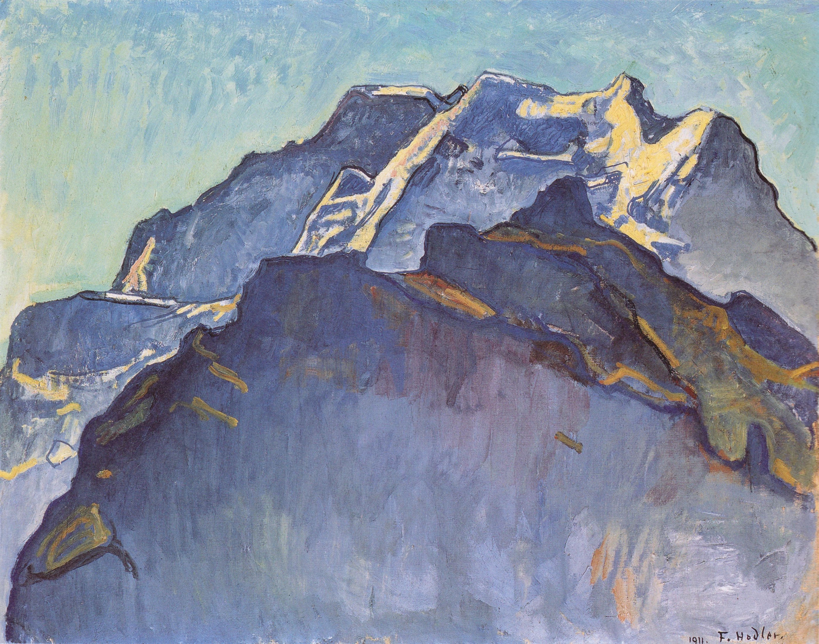 Jungfrau Massif and Schwarzmonch, Ferdinand Hodler