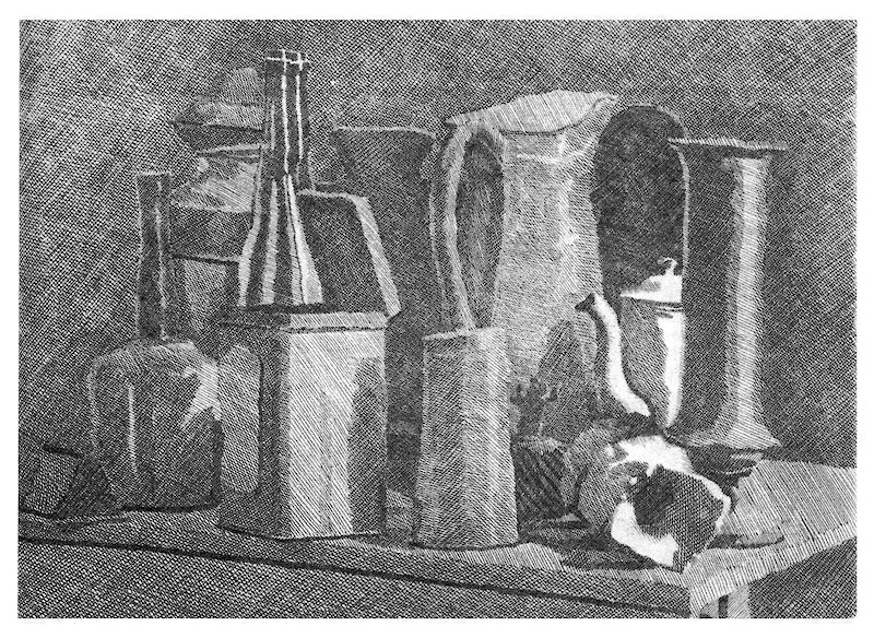 Large Still Life with Coffeepot scale comparison